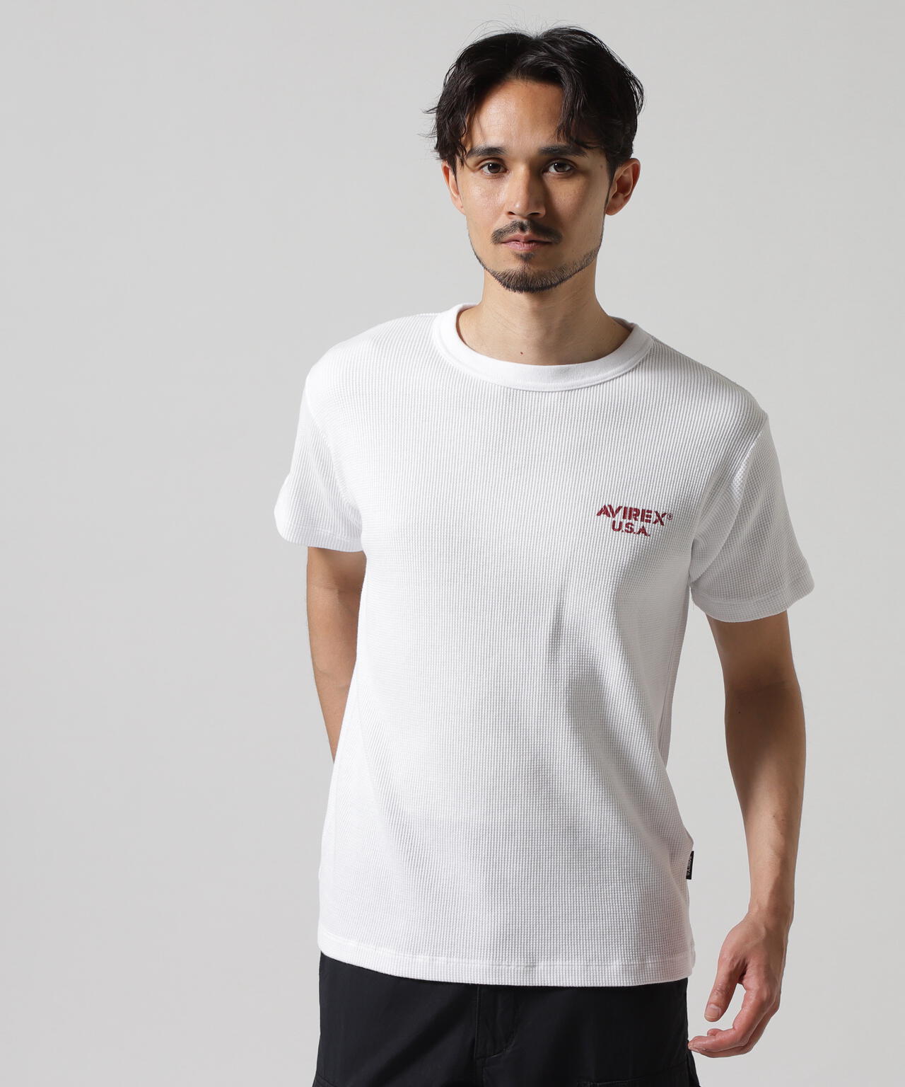 MINI WAFFLE T-SHIRT / ミニワッフル 半袖Tシャツ / AVIREX / アヴィレックス