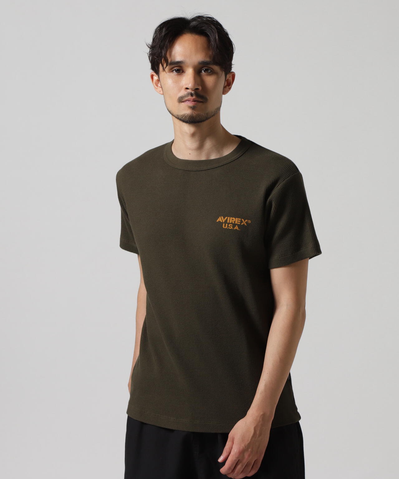 MINI WAFFLE T-SHIRT / ミニワッフル 半袖Tシャツ / AVIREX / アヴィレックス