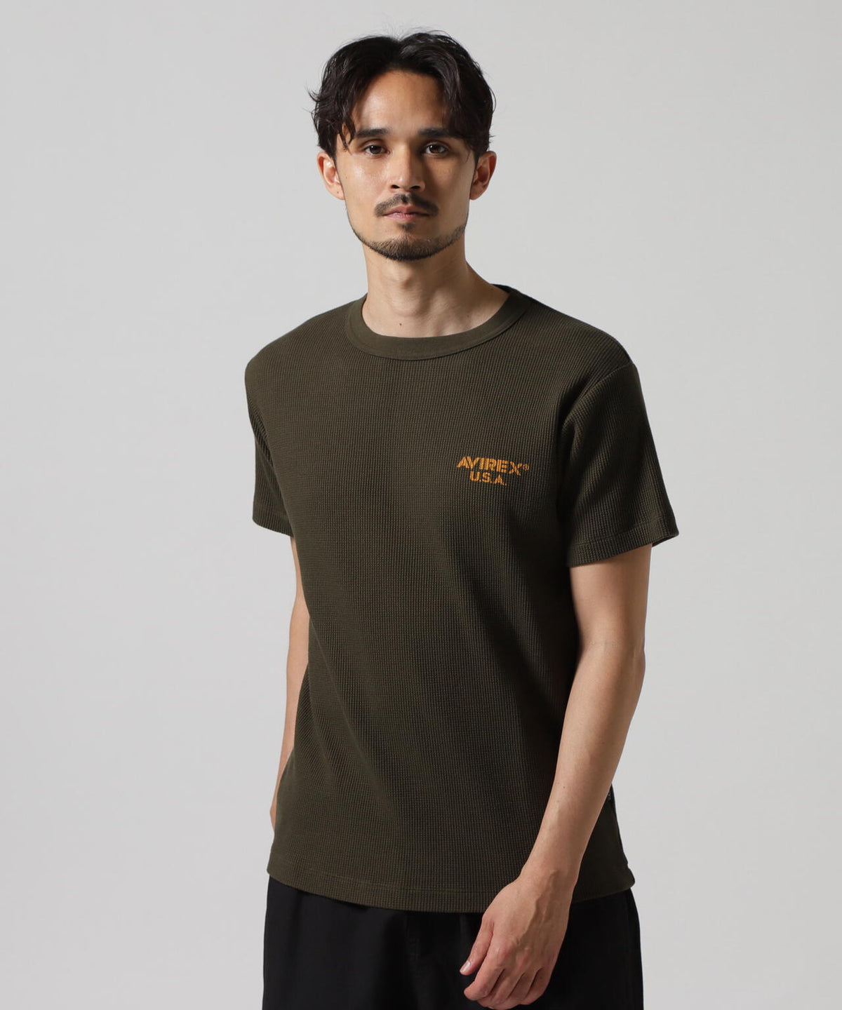 MINI WAFFLE T-SHIRT / ミニワッフル 半袖Tシャツ / AVIREX / アヴィレックス