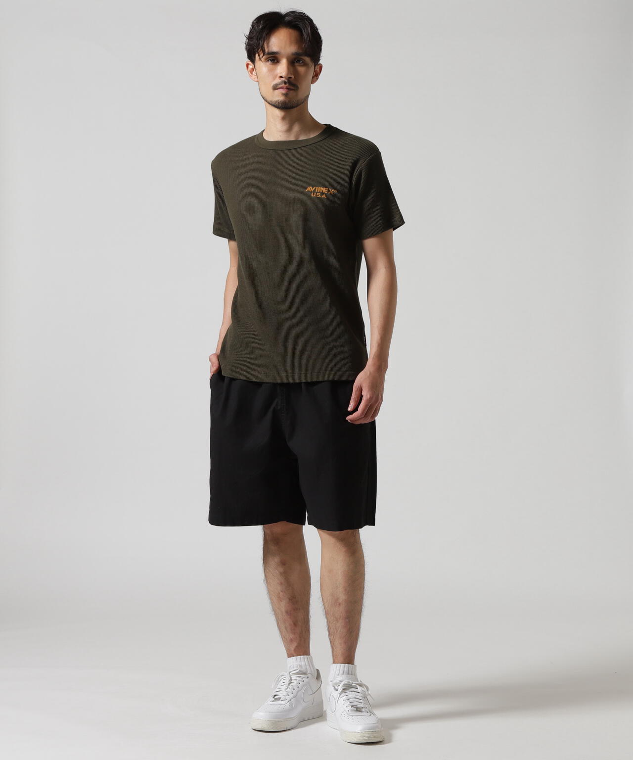 MINI WAFFLE T-SHIRT / ミニワッフル 半袖Tシャツ / AVIREX / アヴィレックス