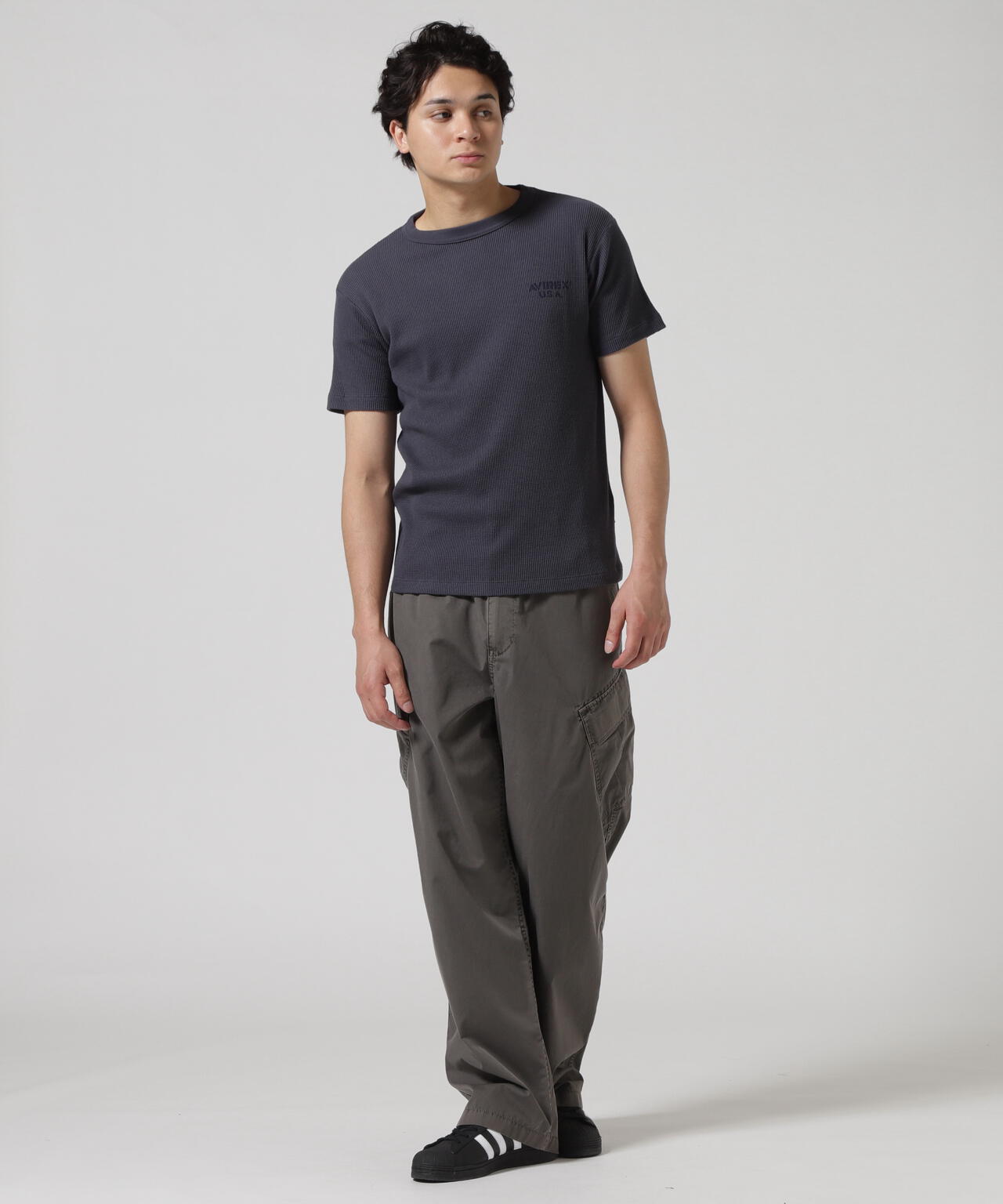 MINI WAFFLE T-SHIRT / ミニワッフル 半袖Tシャツ / AVIREX / アヴィレックス