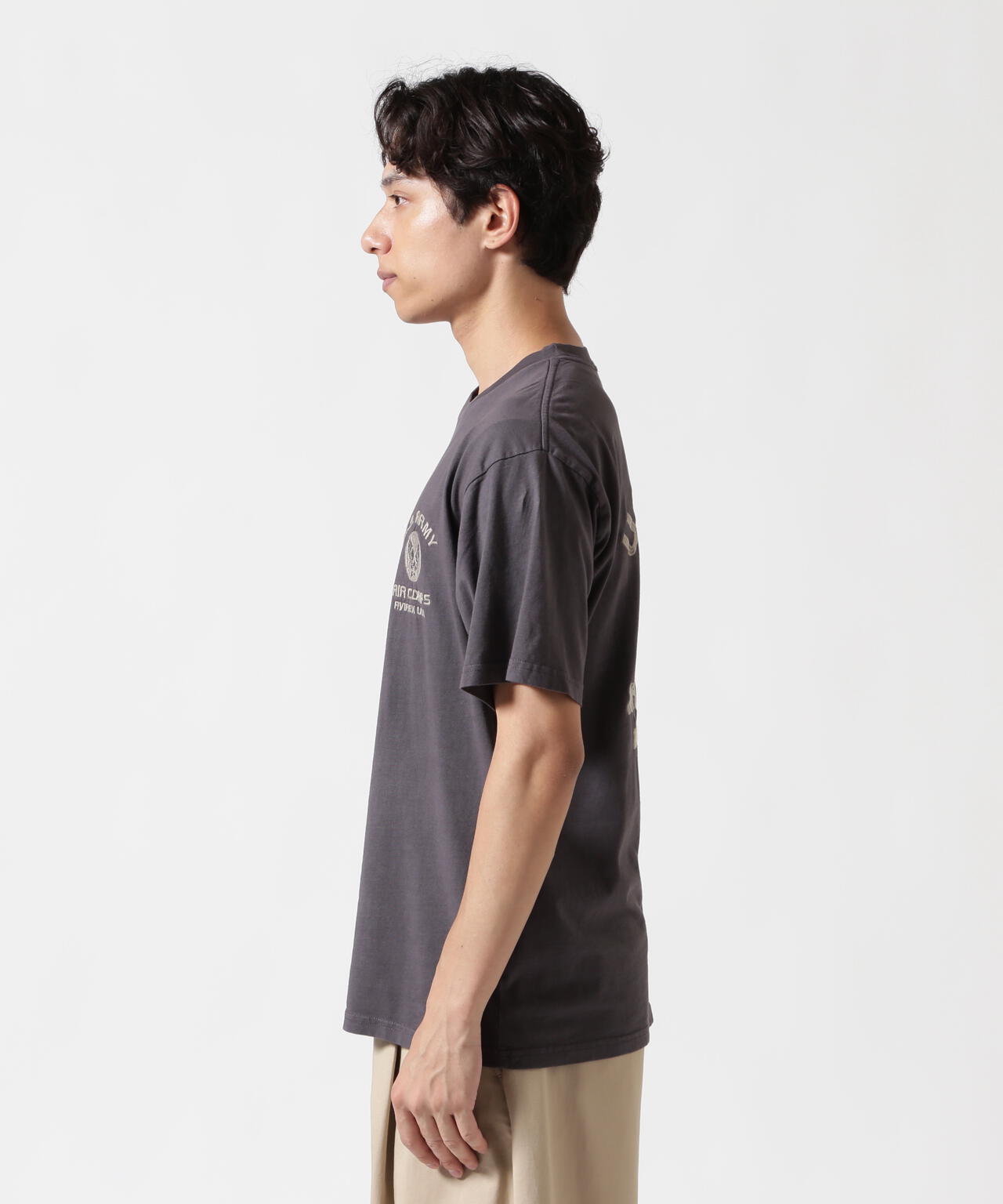 FADE WASH EMBROIDERY T-SHIRT ”U.S.AAC”
