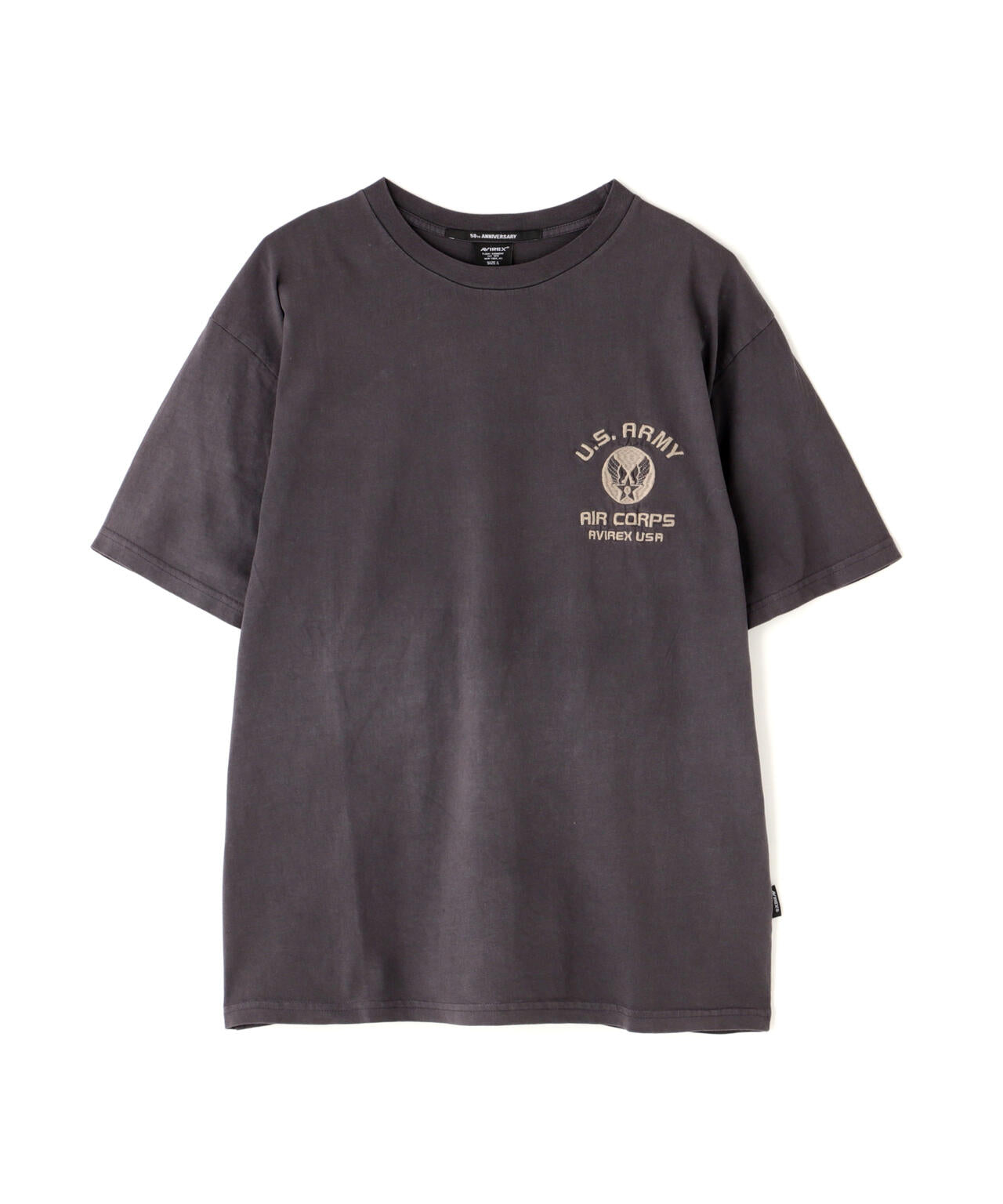 FADE WASH EMBROIDERY T-SHIRT ”U.S.AAC”