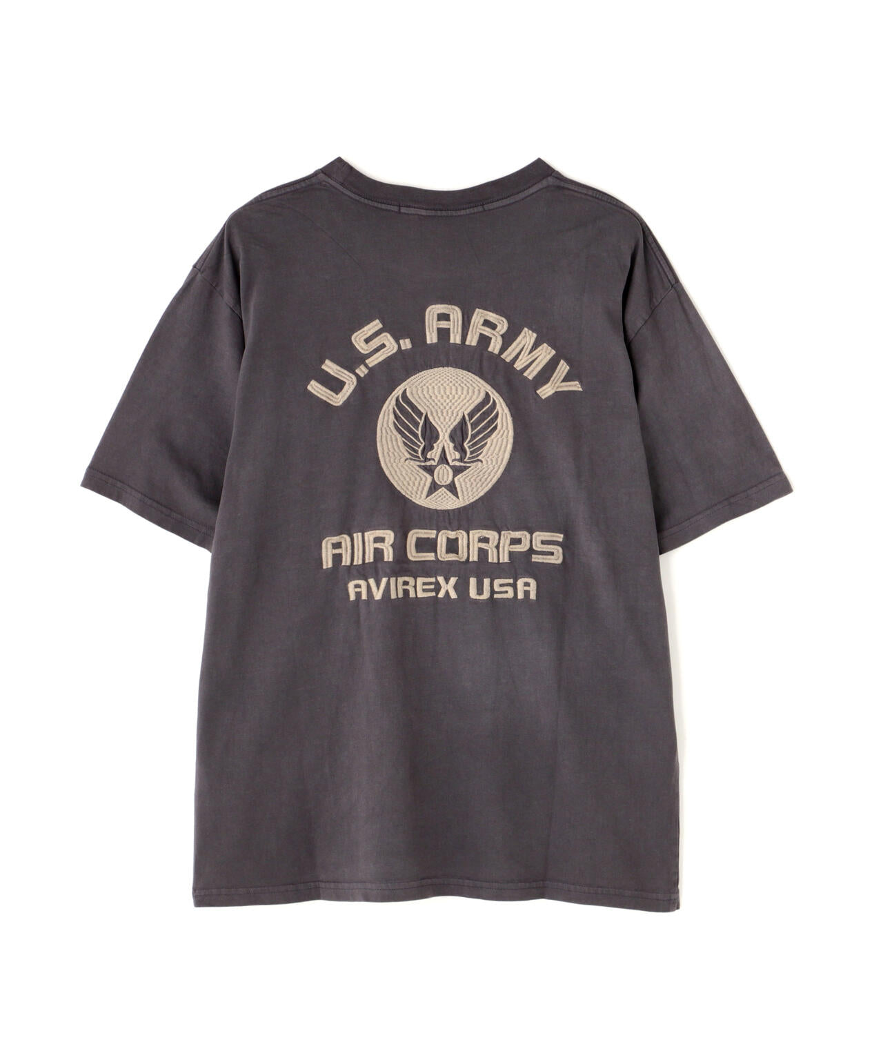 FADE WASH EMBROIDERY T-SHIRT ”U.S.AAC”