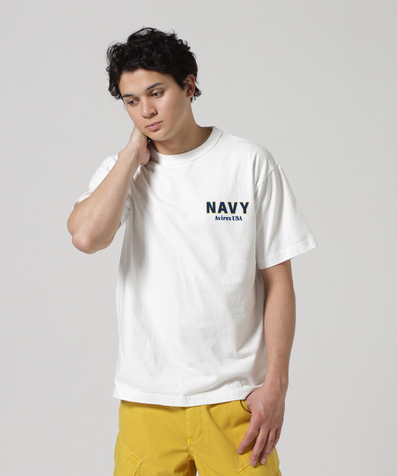 MIL. ACADEMY T-SHIRT "US.NAVY" / ミリタリーアカデミー 半袖Tシャツ / AVIREX / アヴィレックス