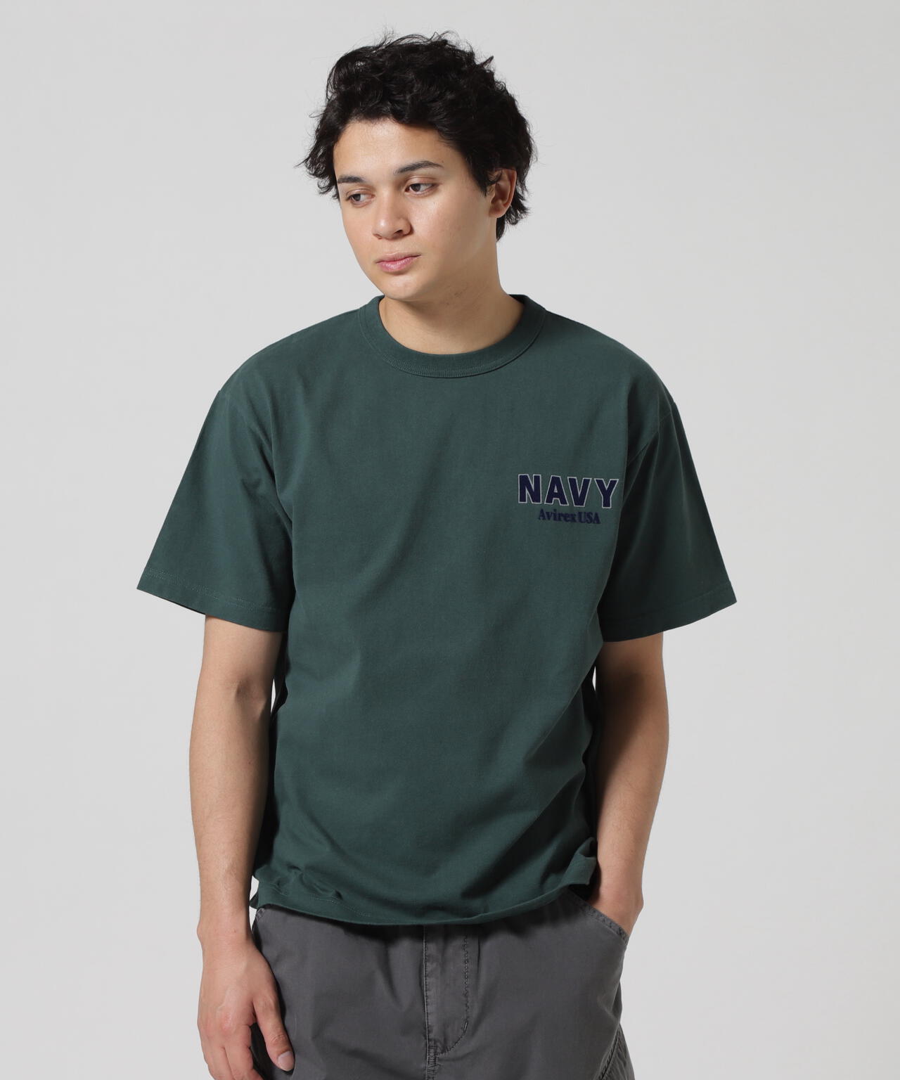 MIL. ACADEMY T-SHIRT "US.NAVY" / ミリタリーアカデミー 半袖Tシャツ / AVIREX / アヴィレックス