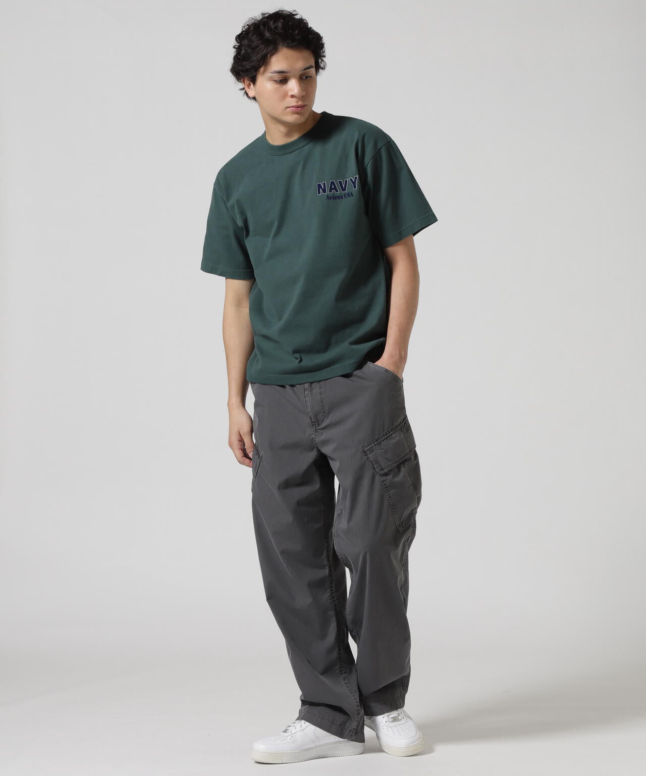 MIL. ACADEMY T-SHIRT "US.NAVY" / ミリタリーアカデミー 半袖Tシャツ / AVIREX / アヴィレックス