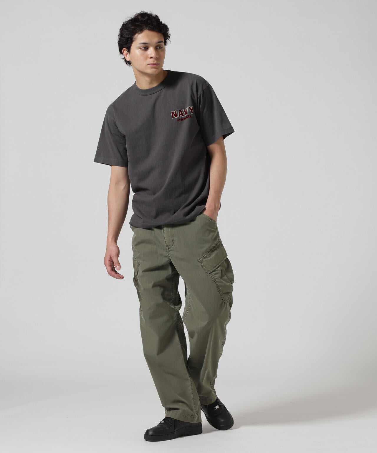 MIL. ACADEMY T-SHIRT "US.NAVY" / ミリタリーアカデミー 半袖Tシャツ / AVIREX / アヴィレックス