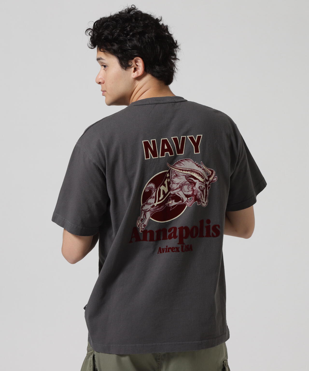 MIL. ACADEMY T-SHIRT "US.NAVY" / ミリタリーアカデミー 半袖Tシャツ / AVIREX / アヴィレックス