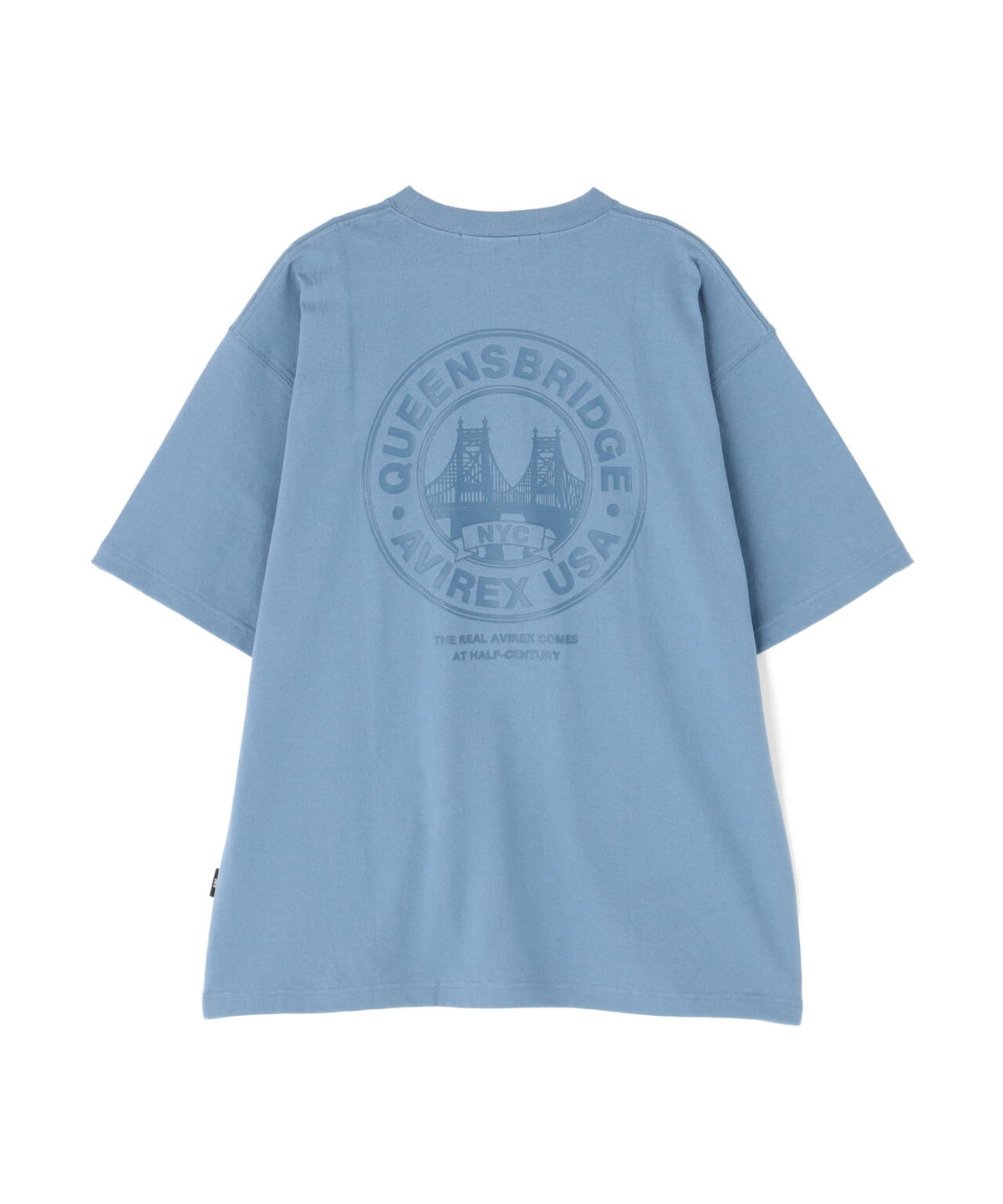 CIRCLE LOGO T-SHIRT "QUEENS BRIDGE" / サークルロゴ 半袖Tシャツ / AVIREX / アヴィレックス