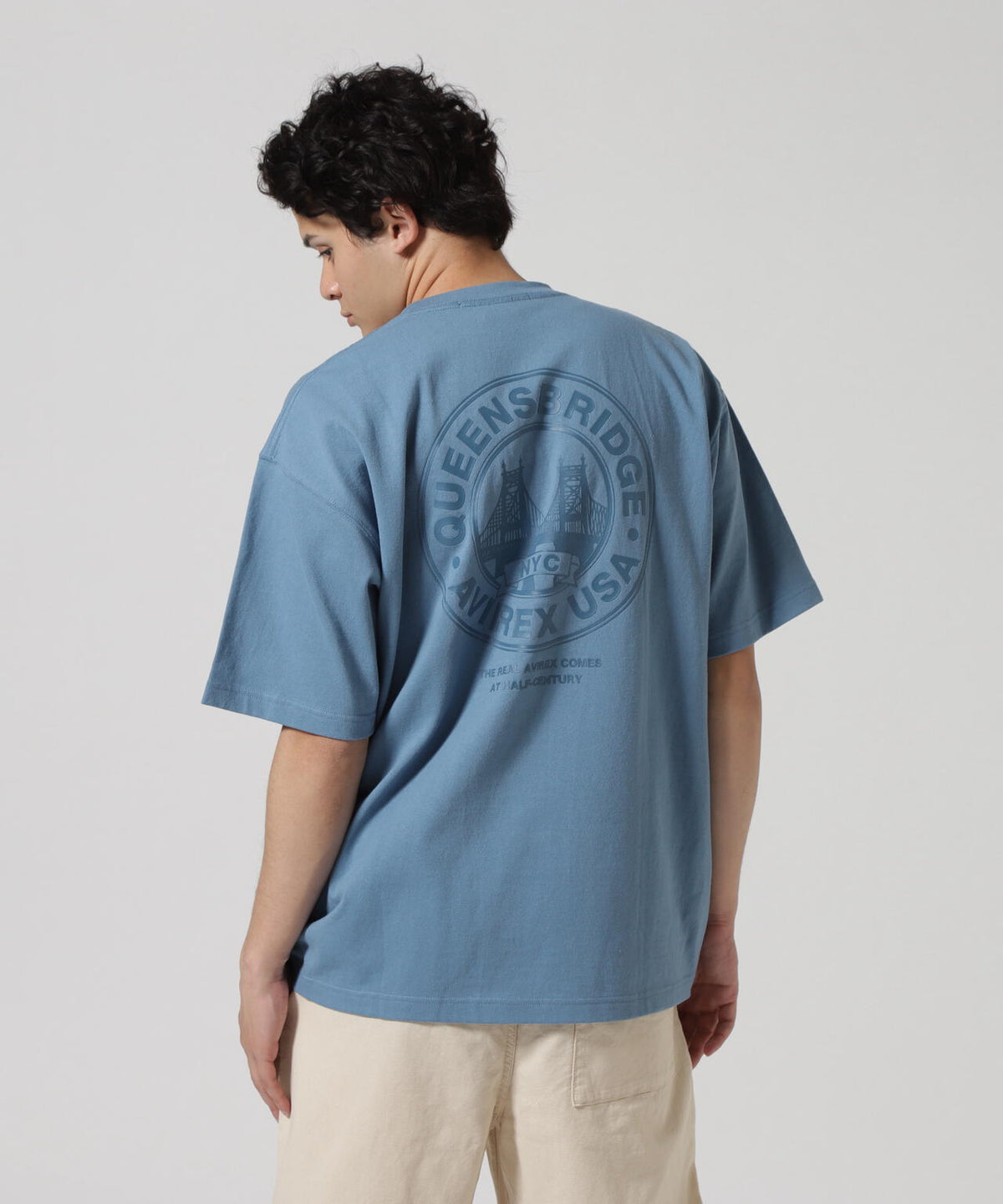 CIRCLE LOGO T-SHIRT "QUEENS BRIDGE" / サークルロゴ 半袖Tシャツ / AVIREX / アヴィレックス