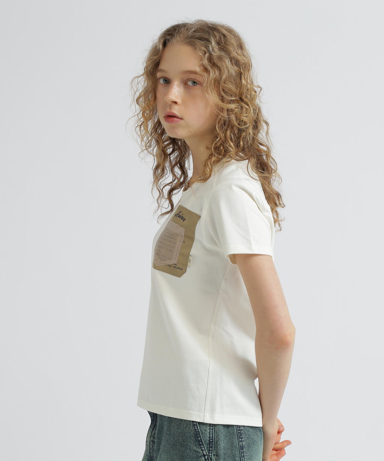 《WOMEN'S》MILITARY ORGANDY POCKET T-SHIRT/ミリタリーオーガンジーポケットTシャツ