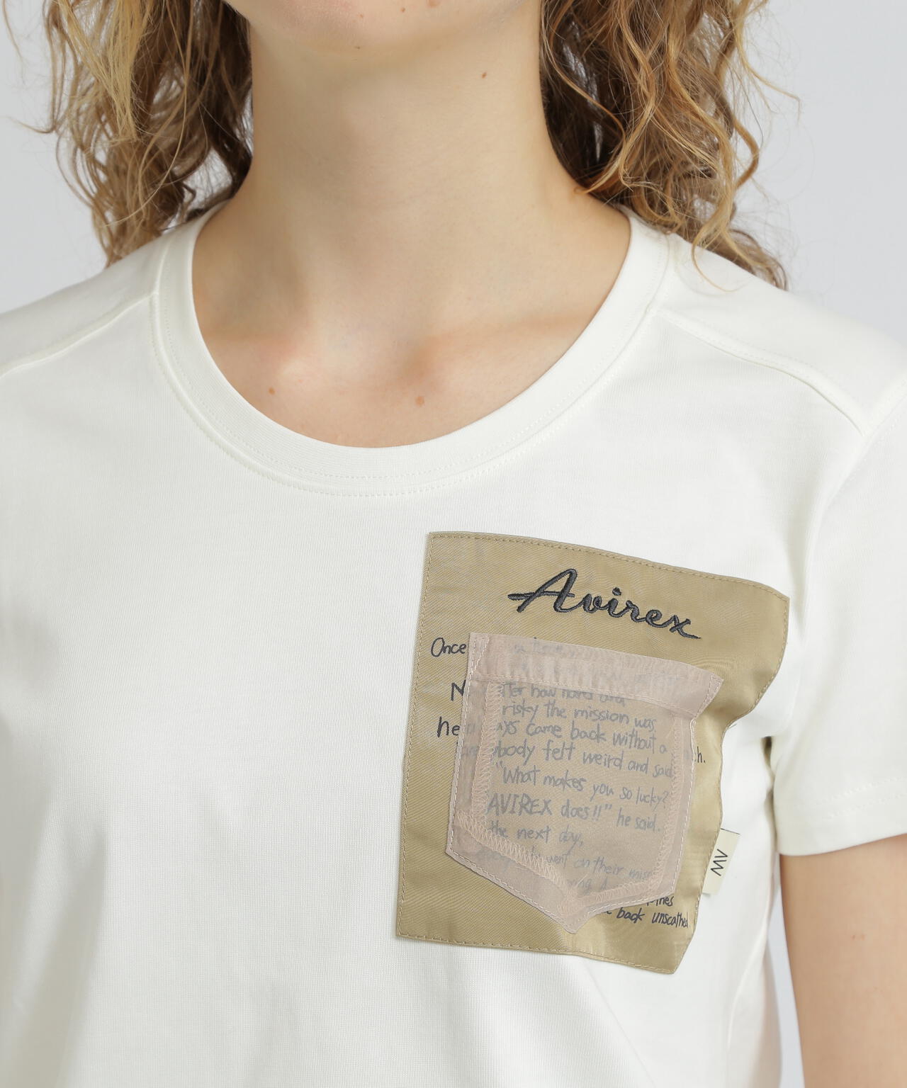 《WOMEN'S》MILITARY ORGANDY POCKET T-SHIRT/ミリタリーオーガンジーポケットTシャツ