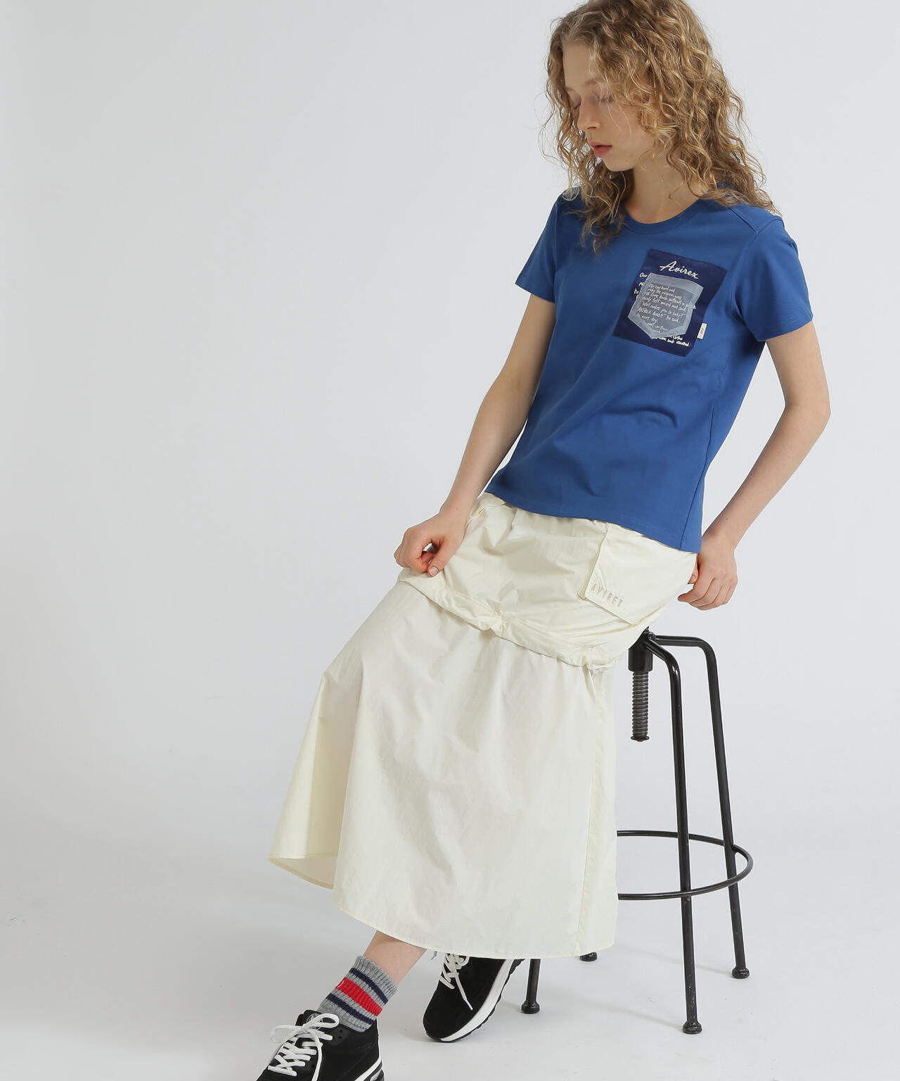 《WOMEN'S》MILITARY ORGANDY POCKET T-SHIRT/ミリタリーオーガンジーポケットTシャツ