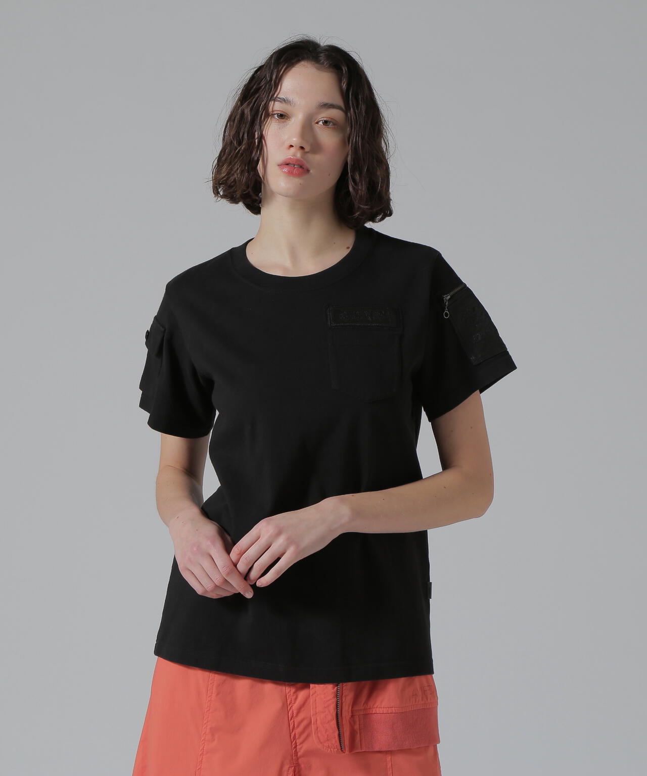 《50th Anniversary》LEATHER PATCHED FATIGUE T-SHIRT/レザーパッチ ファティーグTシャツ