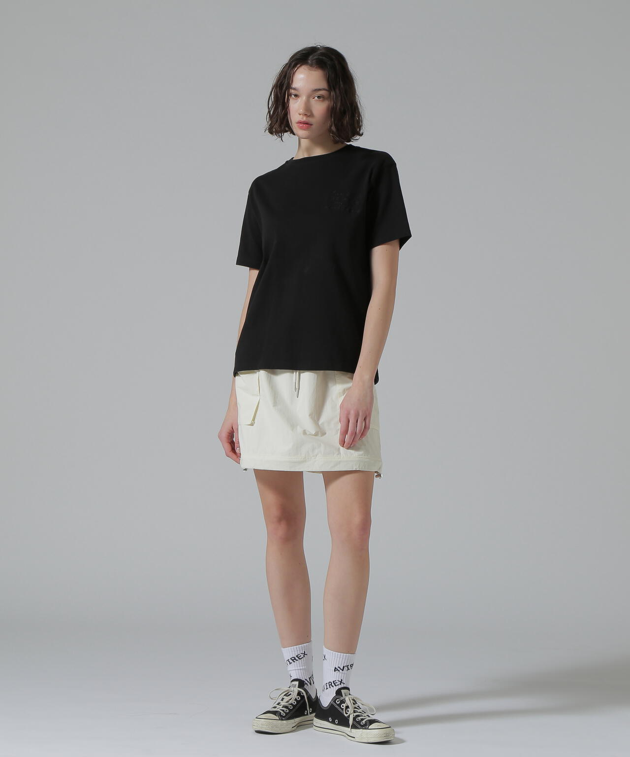《50th Anniversary》LEATHER PATCHED VARSITY T-SHIRT/レザーパッチド バーシティーTシャツ