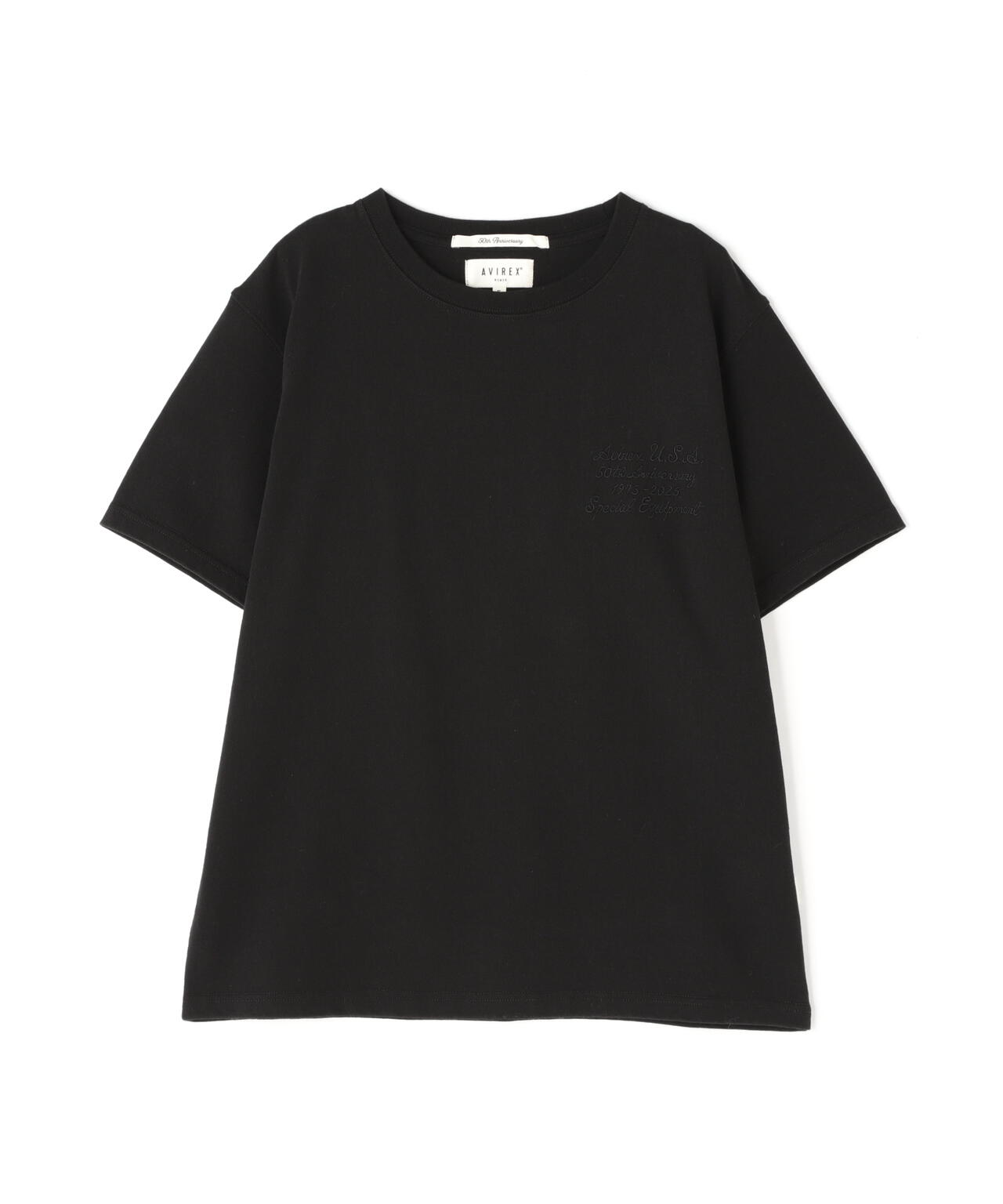 《50th Anniversary》LEATHER PATCHED VARSITY T-SHIRT/レザーパッチド バーシティーTシャツ