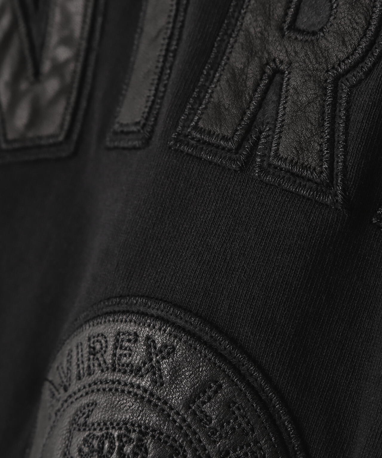《50th Anniversary》LEATHER PATCHED VARSITY T-SHIRT/レザーパッチド バーシティーTシャツ