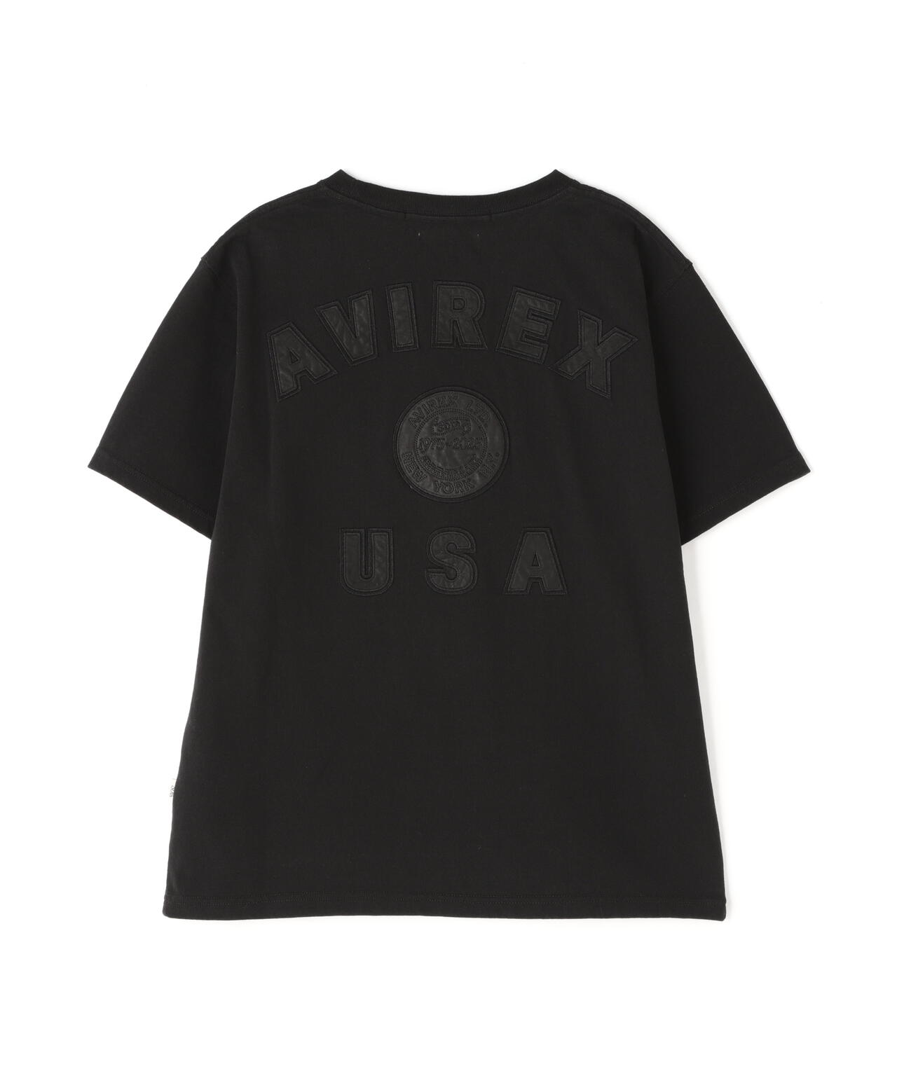《50th Anniversary》LEATHER PATCHED VARSITY T-SHIRT/レザーパッチド バーシティーTシャツ