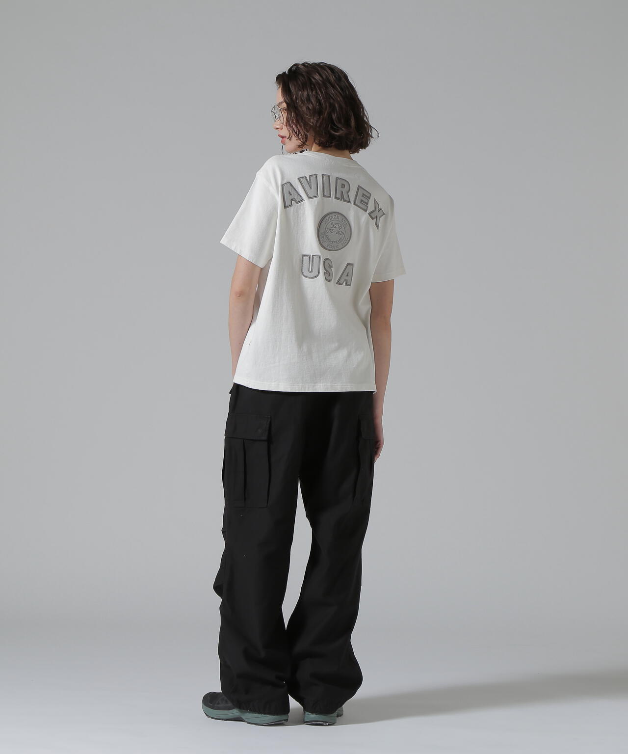《50th Anniversary》LEATHER PATCHED VARSITY T-SHIRT/レザーパッチド バーシティーTシャツ