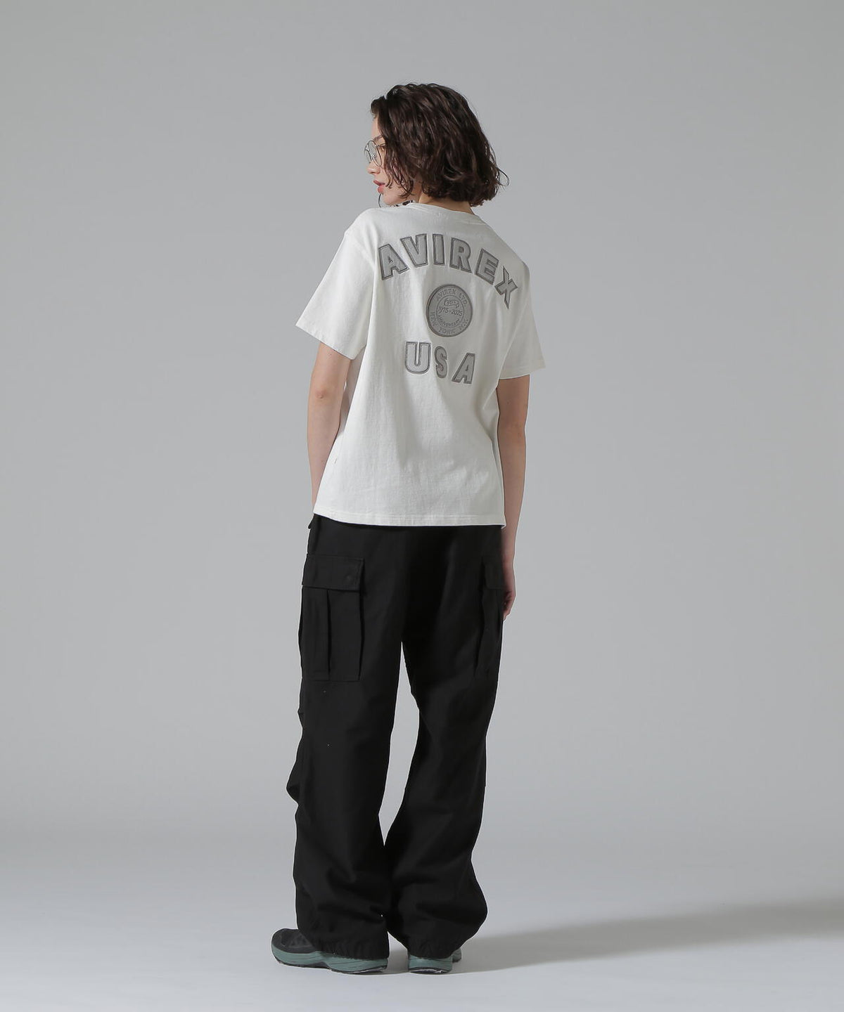 《50th Anniversary》LEATHER PATCHED VARSITY T-SHIRT/レザーパッチド バーシティーTシャツ
