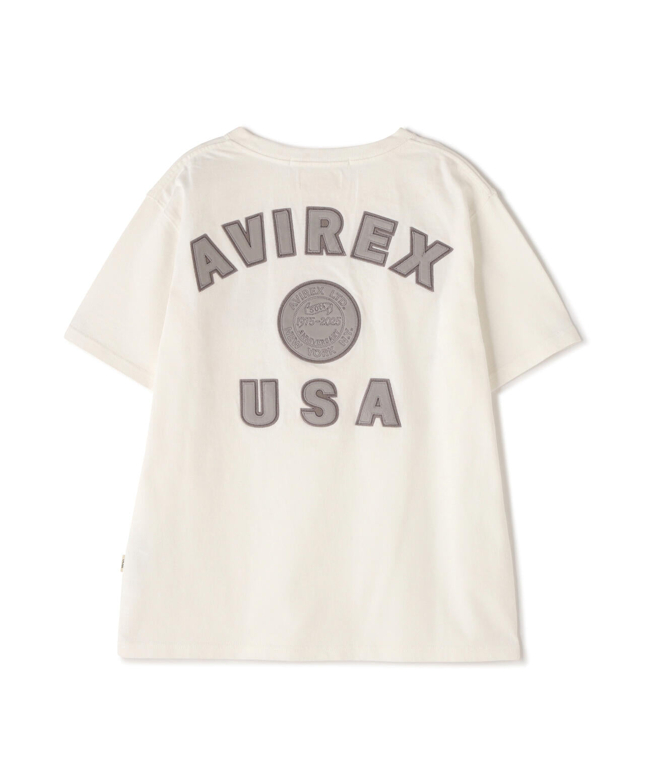 《50th Anniversary》LEATHER PATCHED VARSITY T-SHIRT/レザーパッチド バーシティーTシャツ