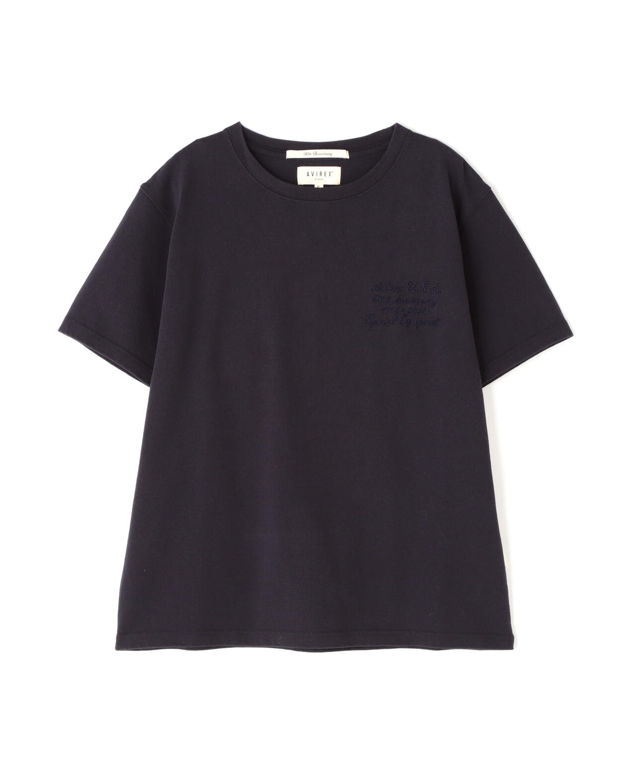 《50th Anniversary》LEATHER PATCHED VARSITY T-SHIRT/レザーパッチド バーシティーTシャツ