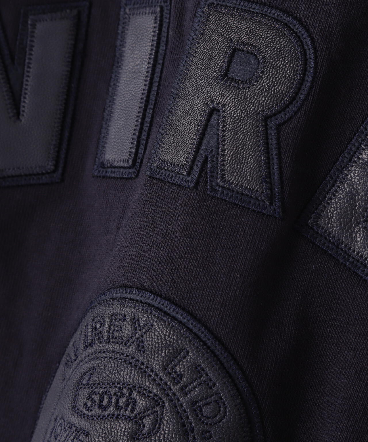 《50th Anniversary》LEATHER PATCHED VARSITY T-SHIRT/レザーパッチド バーシティーTシャツ