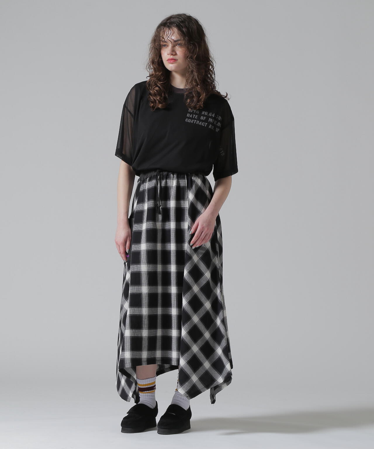 《WOMAN/直営店限定》SHEER LAYERED PRINT T-SHIRT/シアーレイヤード プリントTシャツ