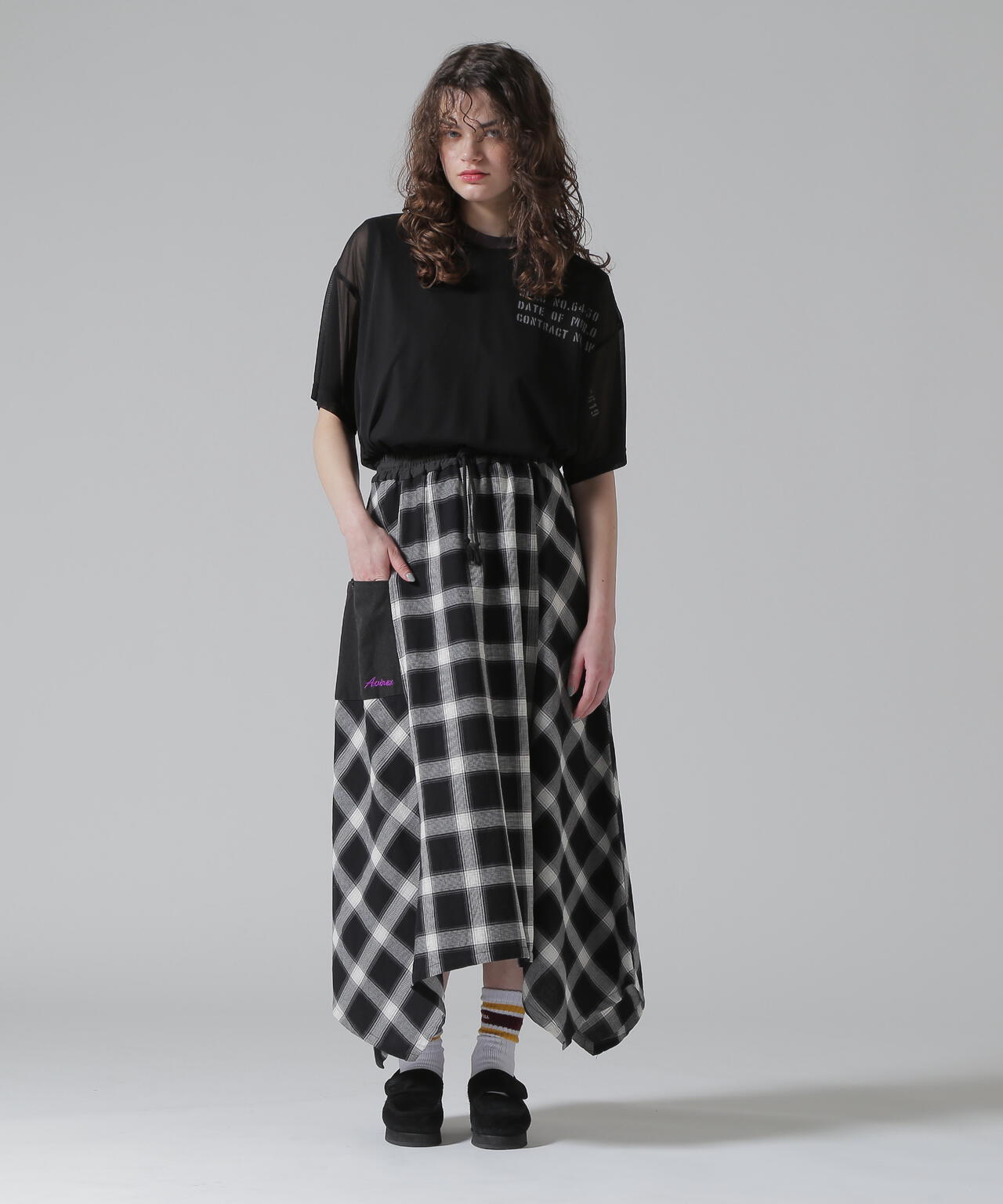 《WOMAN/直営店限定》SHEER LAYERED PRINT T-SHIRT/シアーレイヤード プリントTシャツ