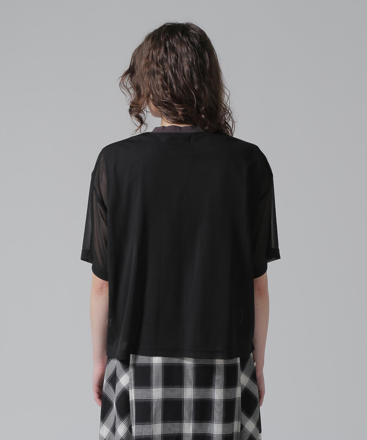 《WOMAN/直営店限定》SHEER LAYERED PRINT T-SHIRT/シアーレイヤード プリントTシャツ