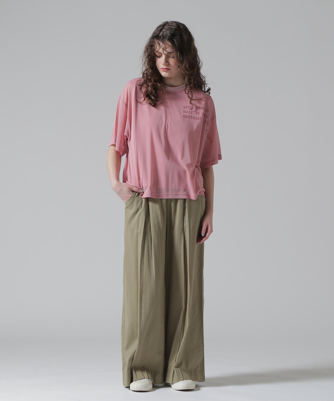 《WOMAN/直営店限定》SHEER LAYERED PRINT T-SHIRT/シアーレイヤード プリントTシャツ