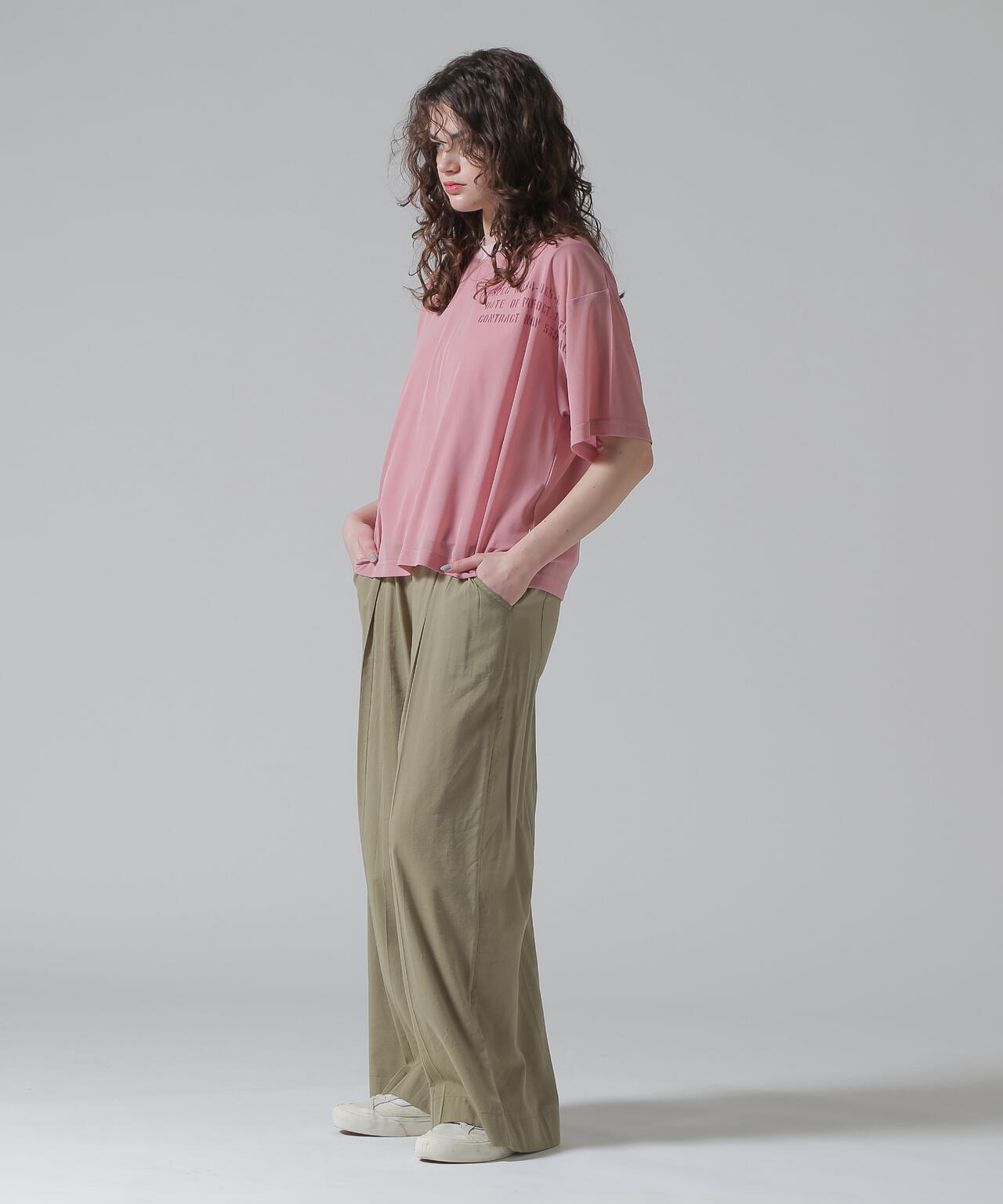 《WOMAN/直営店限定》SHEER LAYERED PRINT T-SHIRT/シアーレイヤード プリントTシャツ