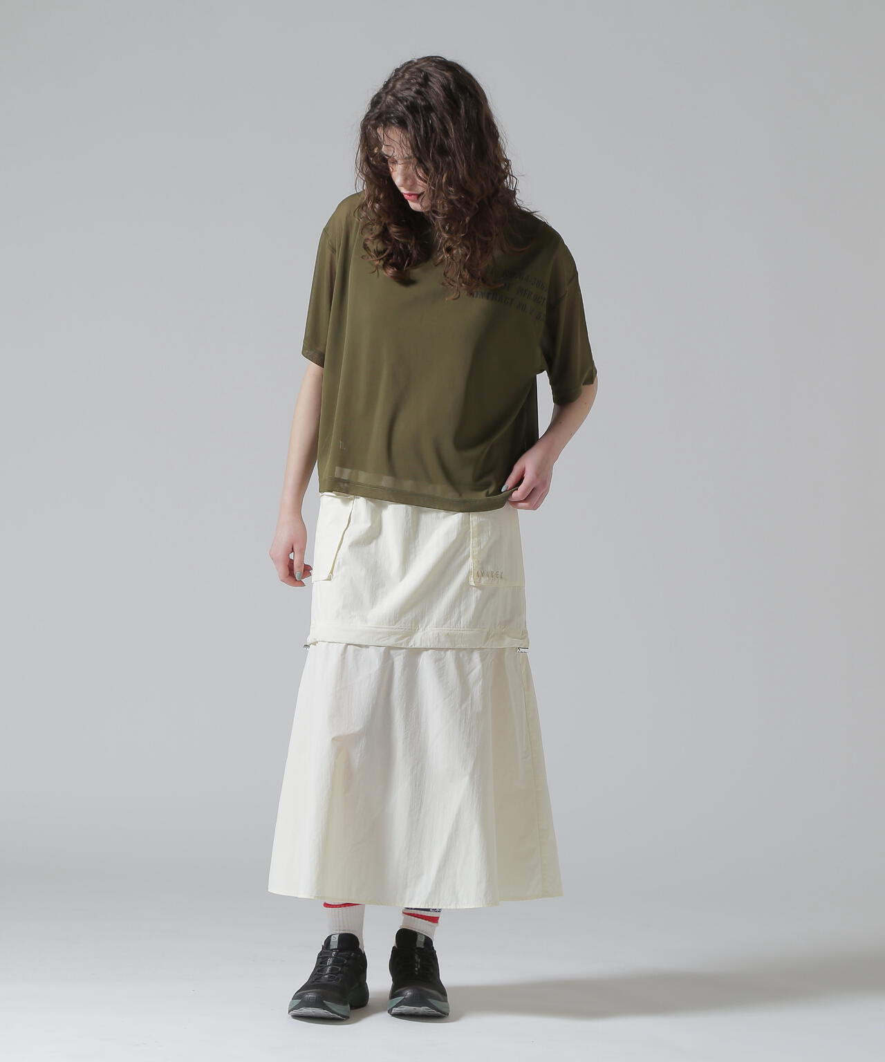 《WOMAN/直営店限定》SHEER LAYERED PRINT T-SHIRT/シアーレイヤード プリントTシャツ