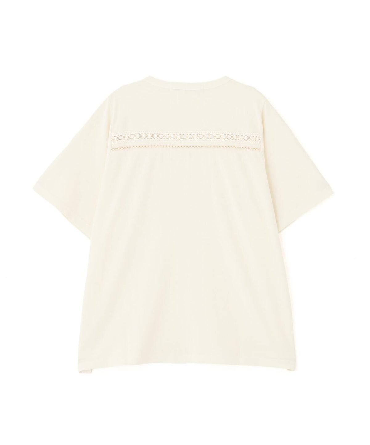 《直営店限定》LACE DETAILS EMBROIDERY T-SHIRT/レースディテール刺繍Tシャツ