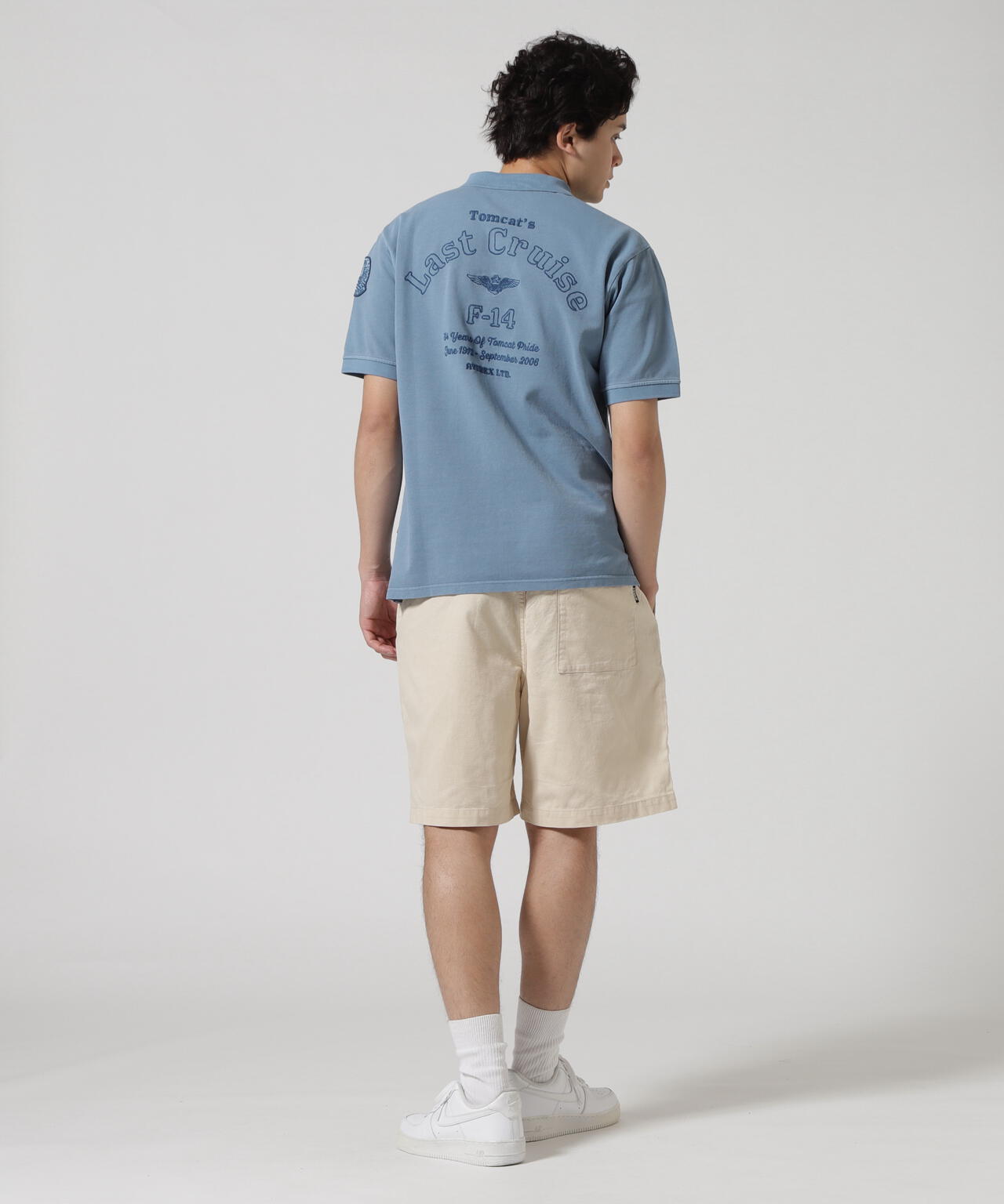 FADE WASH LAST CRUISE EMB POLO SHIRT / フェイドウォッシ ラストクルーズ 刺繍 ポロシャツ