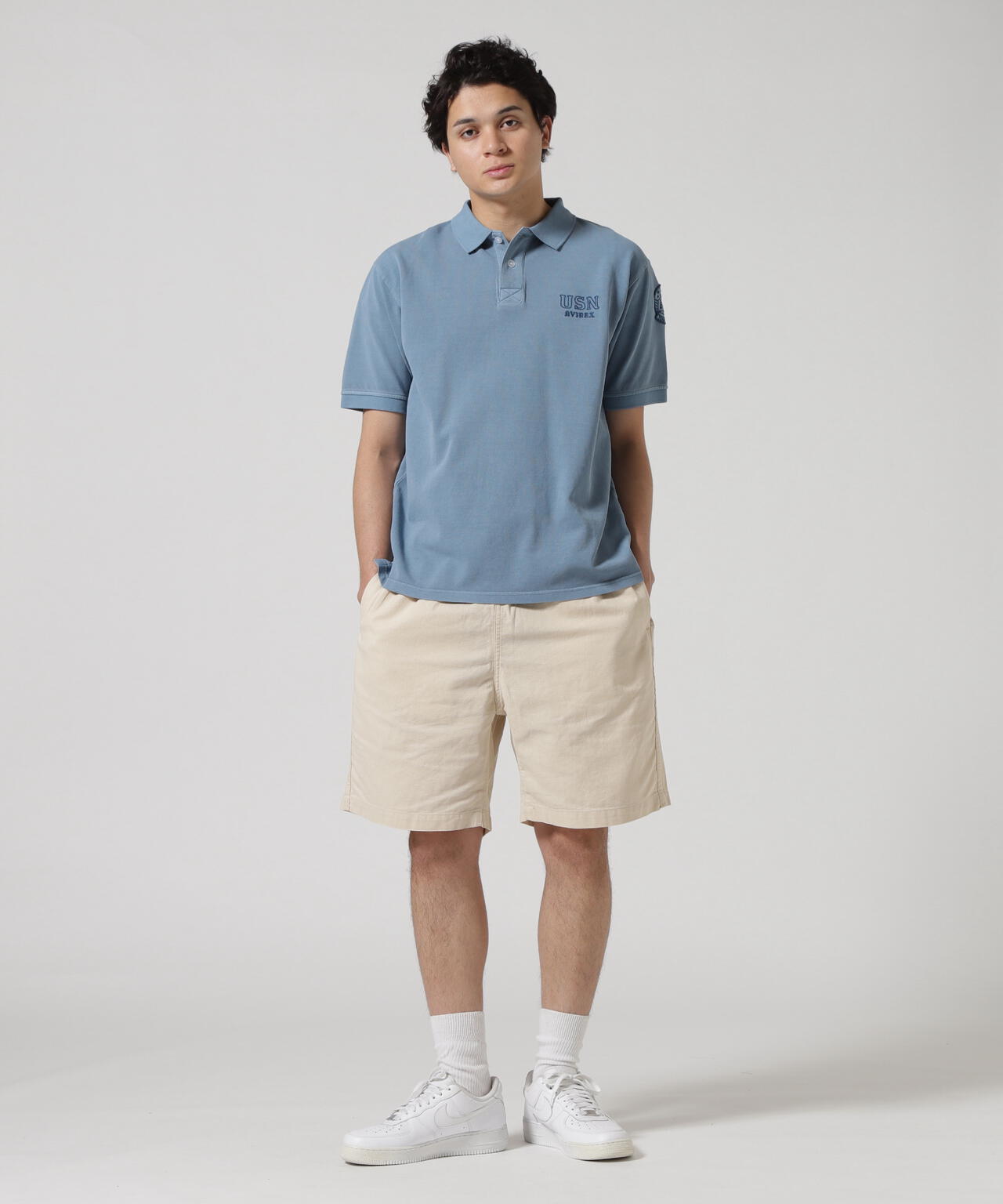 FADE WASH LAST CRUISE EMB POLO SHIRT / フェイドウォッシ ラストクルーズ 刺繍 ポロシャツ