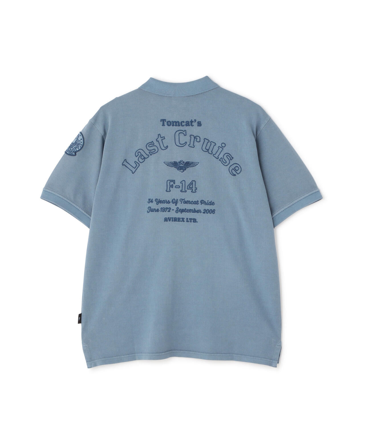 FADE WASH LAST CRUISE EMB POLO SHIRT / フェイドウォッシ ラストクルーズ 刺繍 ポロシャツ