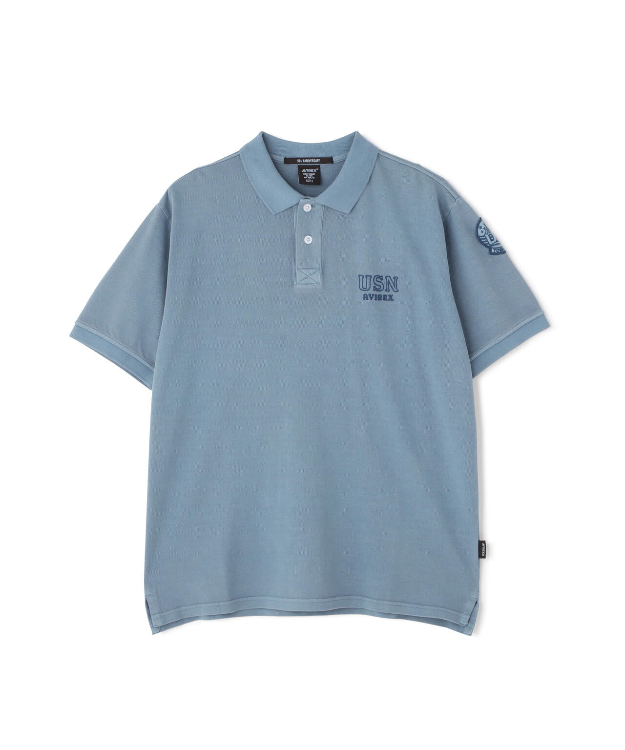 FADE WASH LAST CRUISE EMB POLO SHIRT / フェイドウォッシ ラストクルーズ 刺繍 ポロシャツ