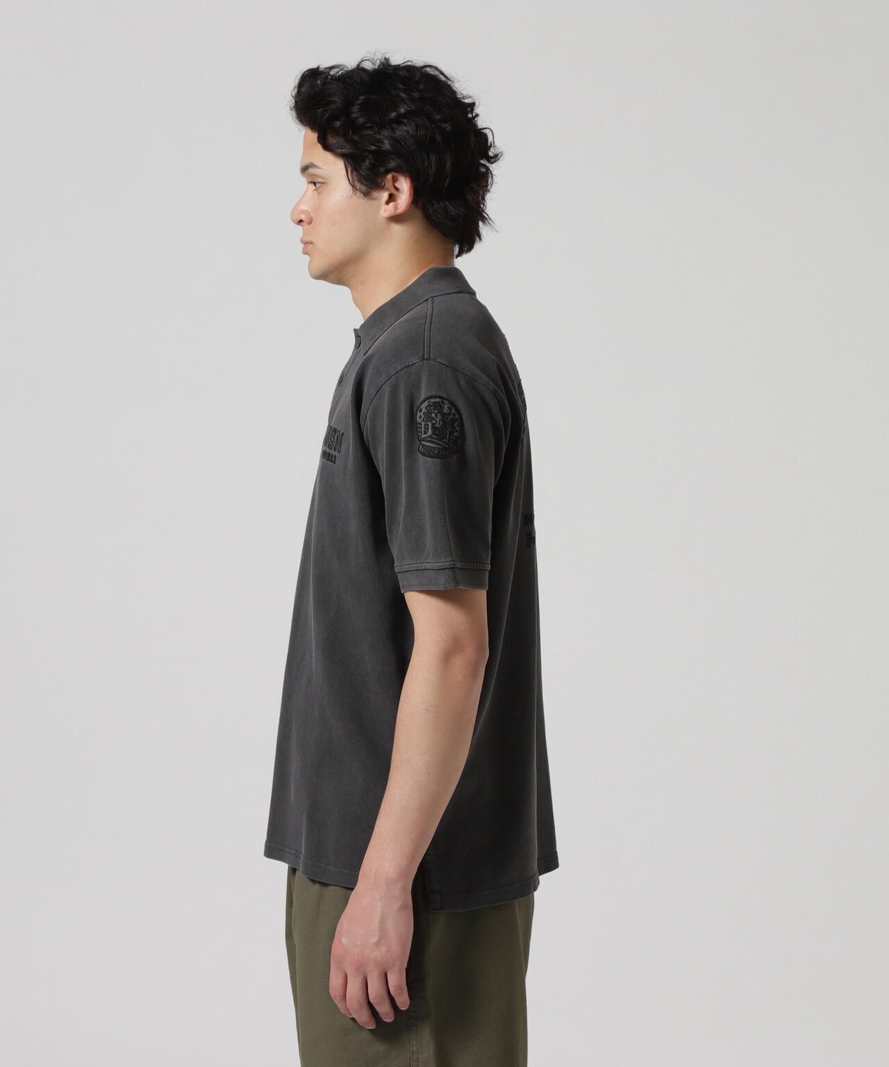 FADE WASH LAST CRUISE EMB POLO SHIRT / フェイドウォッシ ラストクルーズ 刺繍 ポロシャツ