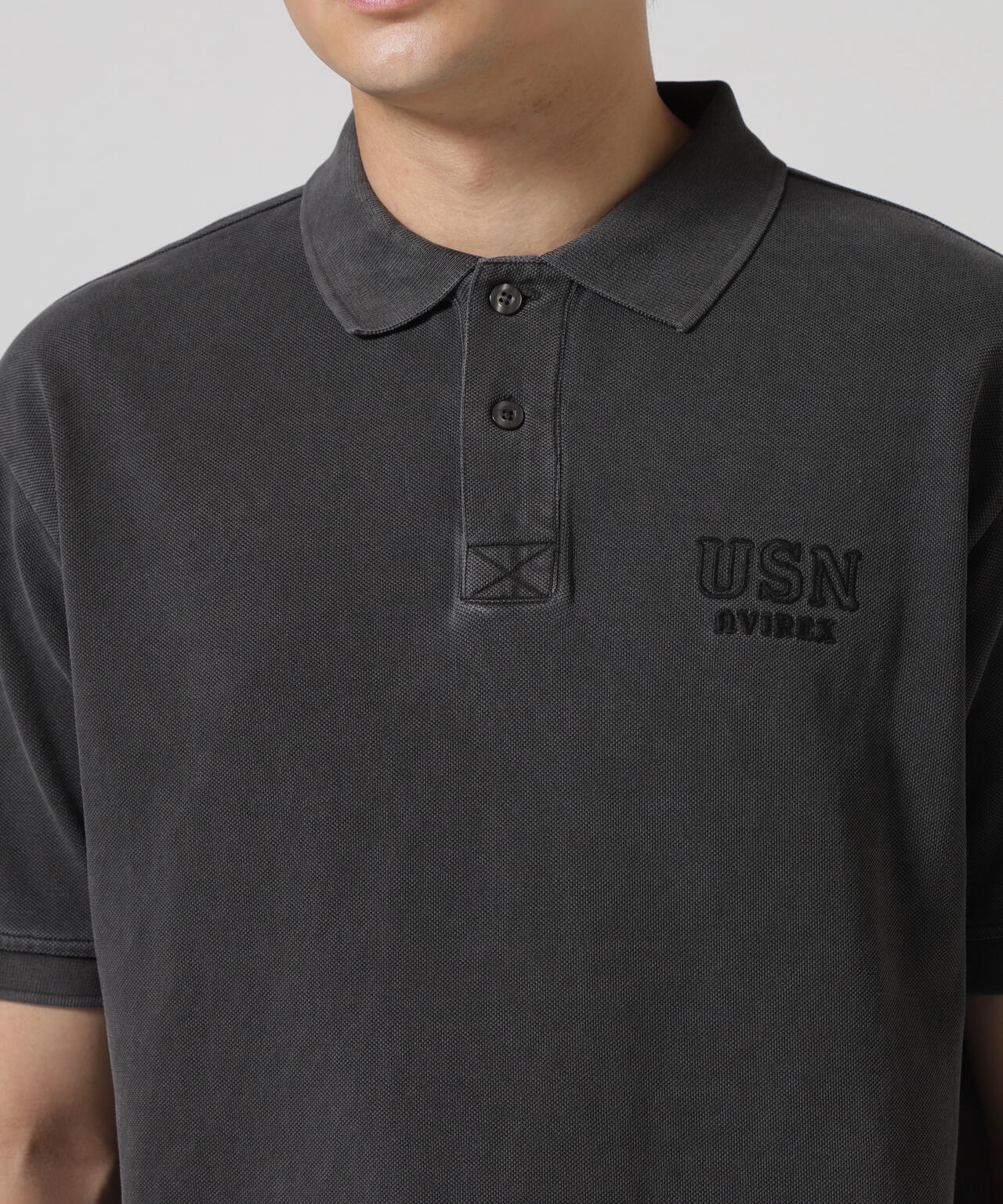 FADE WASH LAST CRUISE EMB POLO SHIRT / フェイドウォッシ ラストクルーズ 刺繍 ポロシャツ