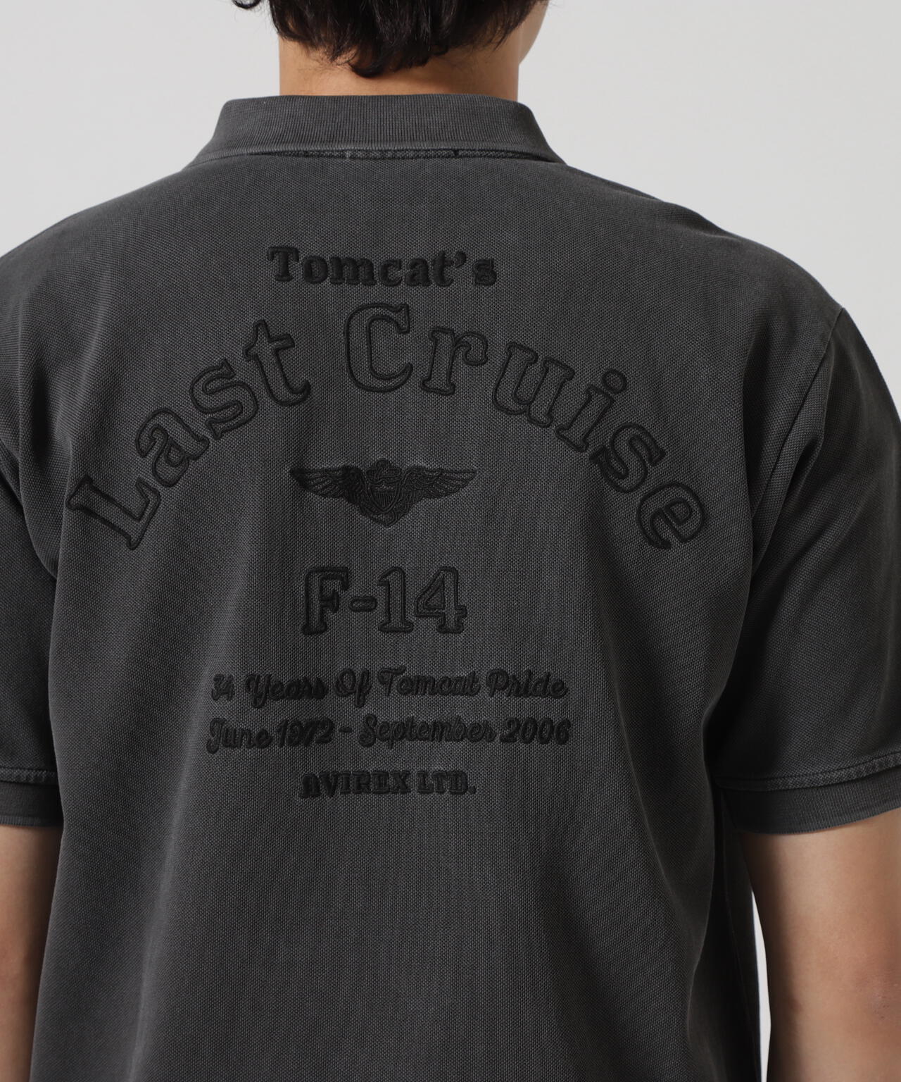 FADE WASH LAST CRUISE EMB POLO SHIRT / フェイドウォッシ ラストクルーズ 刺繍 ポロシャツ