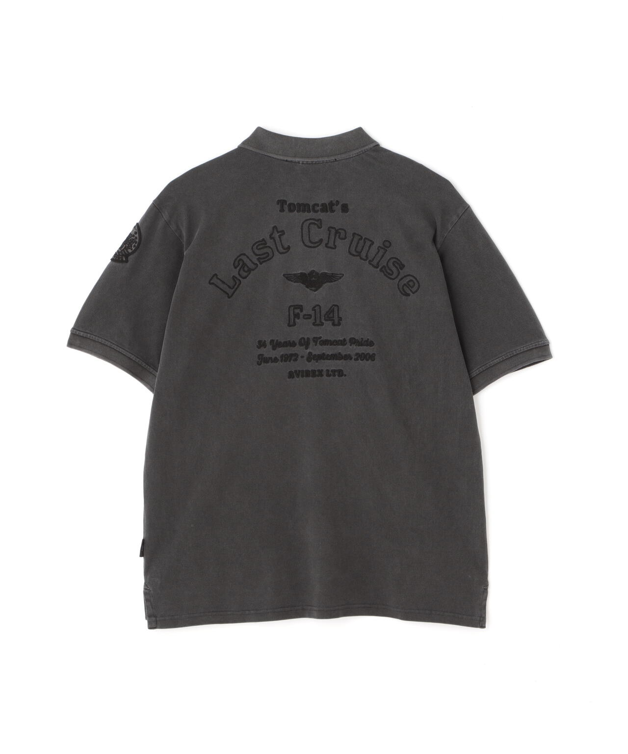 FADE WASH LAST CRUISE EMB POLO SHIRT / フェイドウォッシ ラストクルーズ 刺繍 ポロシャツ