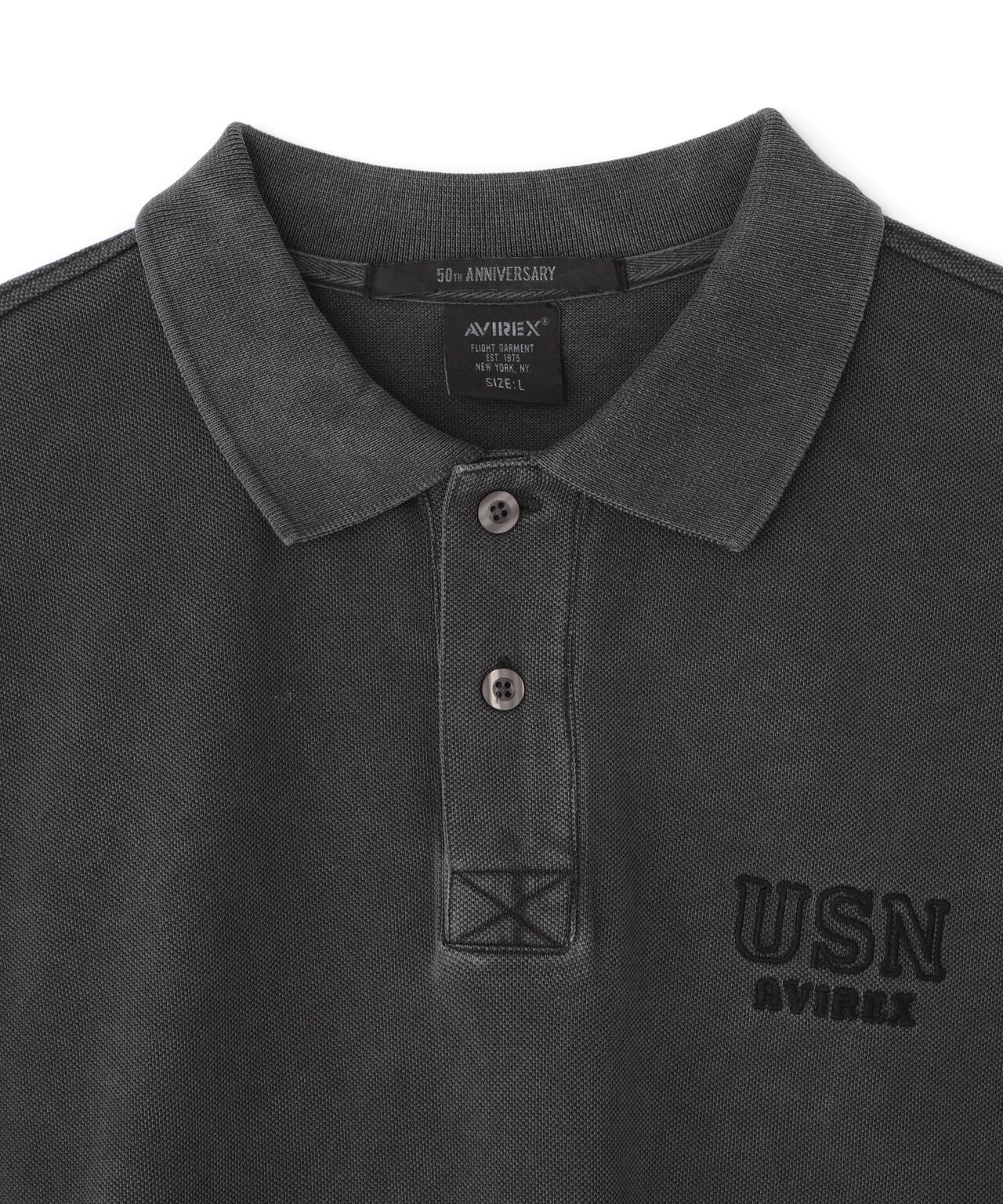 FADE WASH LAST CRUISE EMB POLO SHIRT / フェイドウォッシ ラストクルーズ 刺繍 ポロシャツ