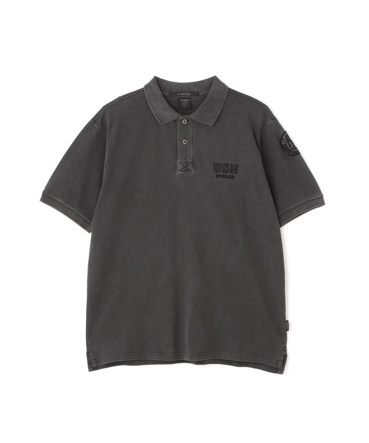 FADE WASH LAST CRUISE EMB POLO SHIRT / フェイドウォッシ ラストクルーズ 刺繍 ポロシャツ