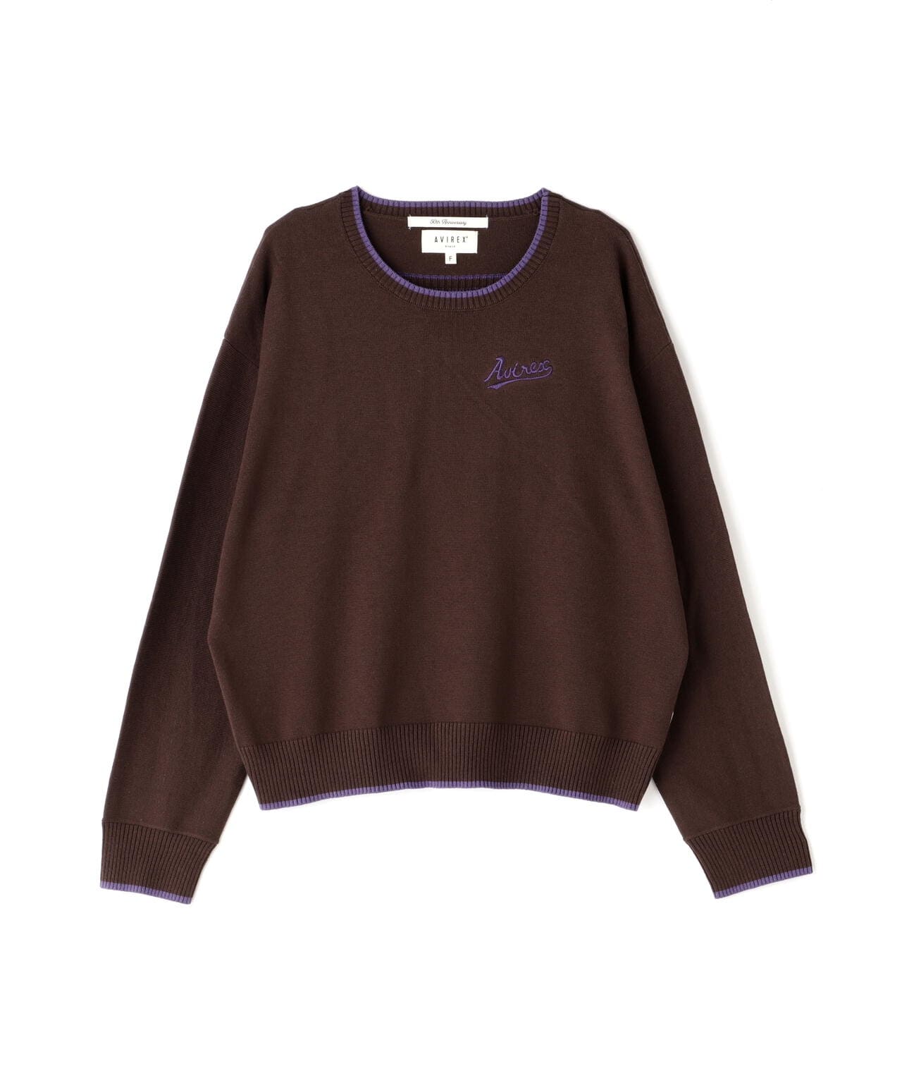 COLOR LINE BACK LOGO KNIT TOPS/カラーライン バックロゴトップス