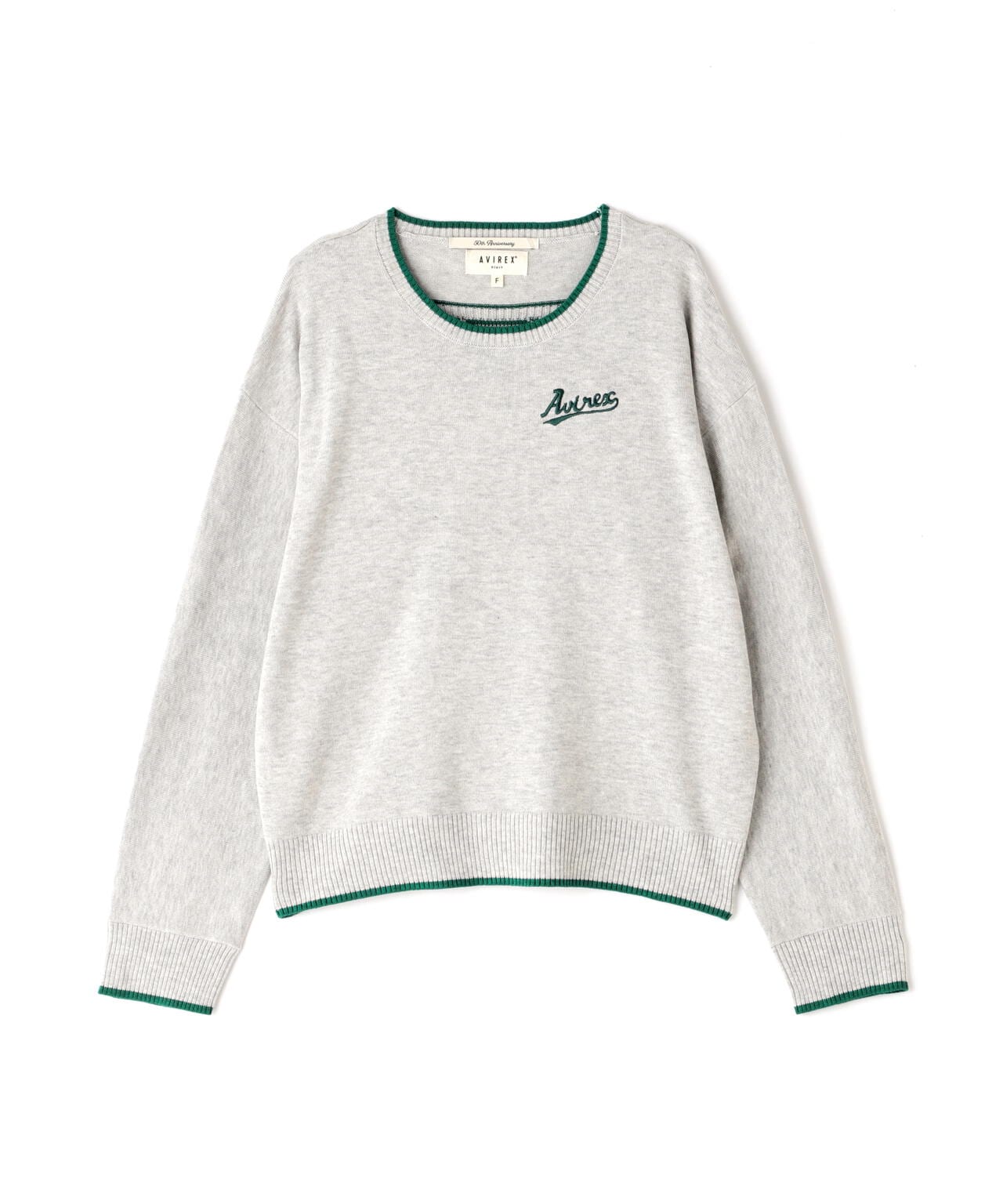COLOR LINE BACK LOGO KNIT TOPS/カラーライン バックロゴトップス