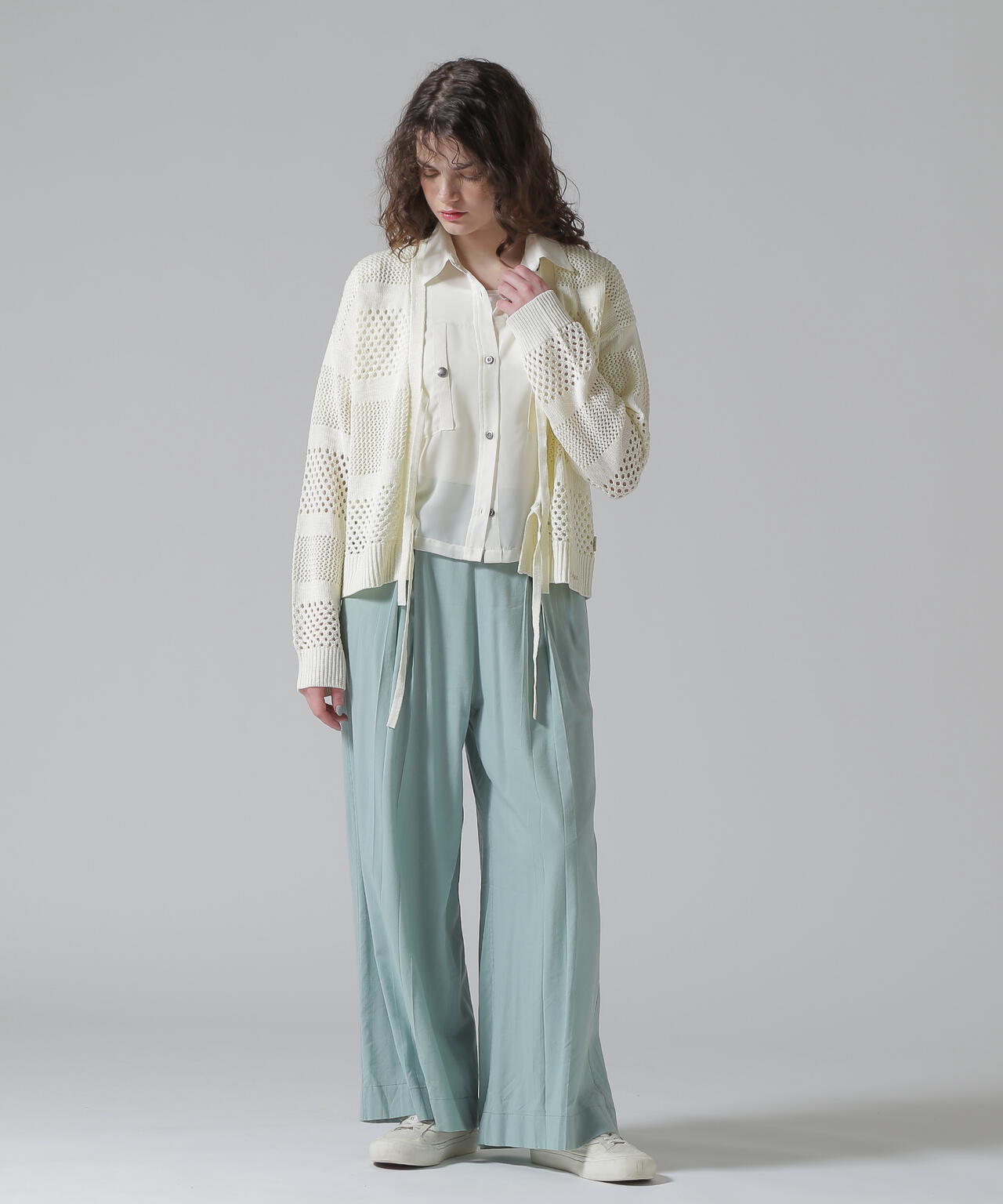 《直営店限定》MACRAME RIBBON KNIT CARDIGAN/マクラメリボンニットカーディガン