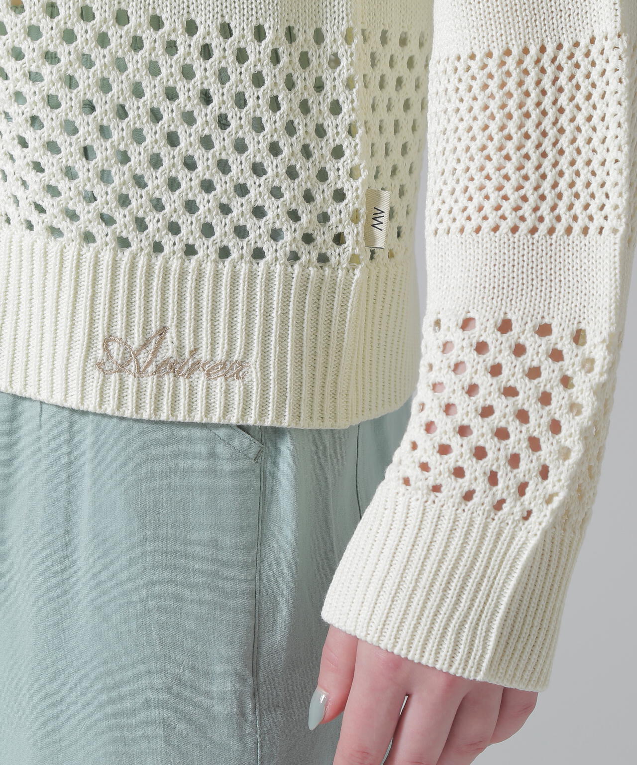《直営店限定》MACRAME RIBBON KNIT CARDIGAN/マクラメリボンニットカーディガン