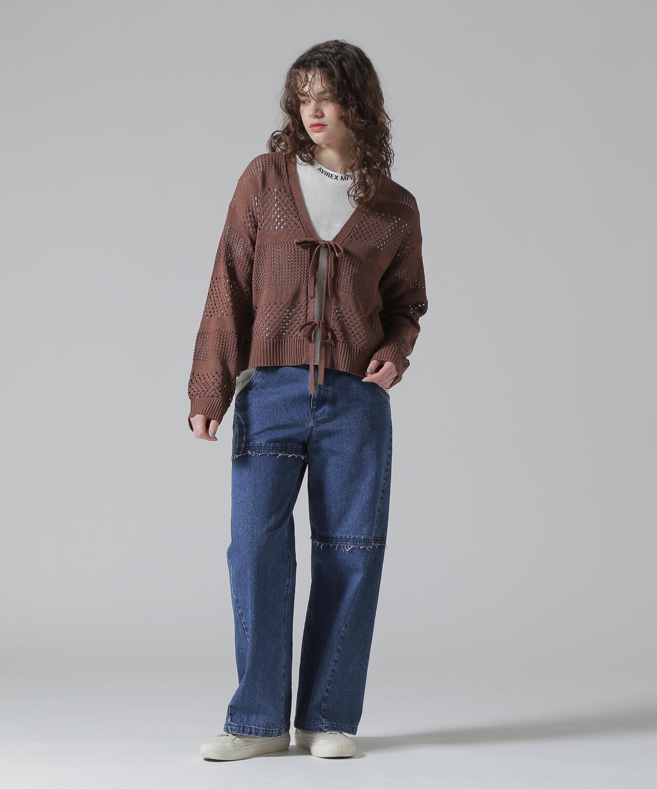 《直営店限定》MACRAME RIBBON KNIT CARDIGAN/マクラメリボンニットカーディガン
